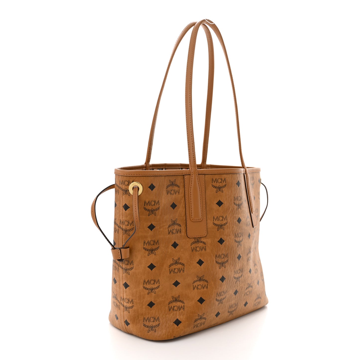 Visetos Small Liz Reversible Shopper Tote Cognac