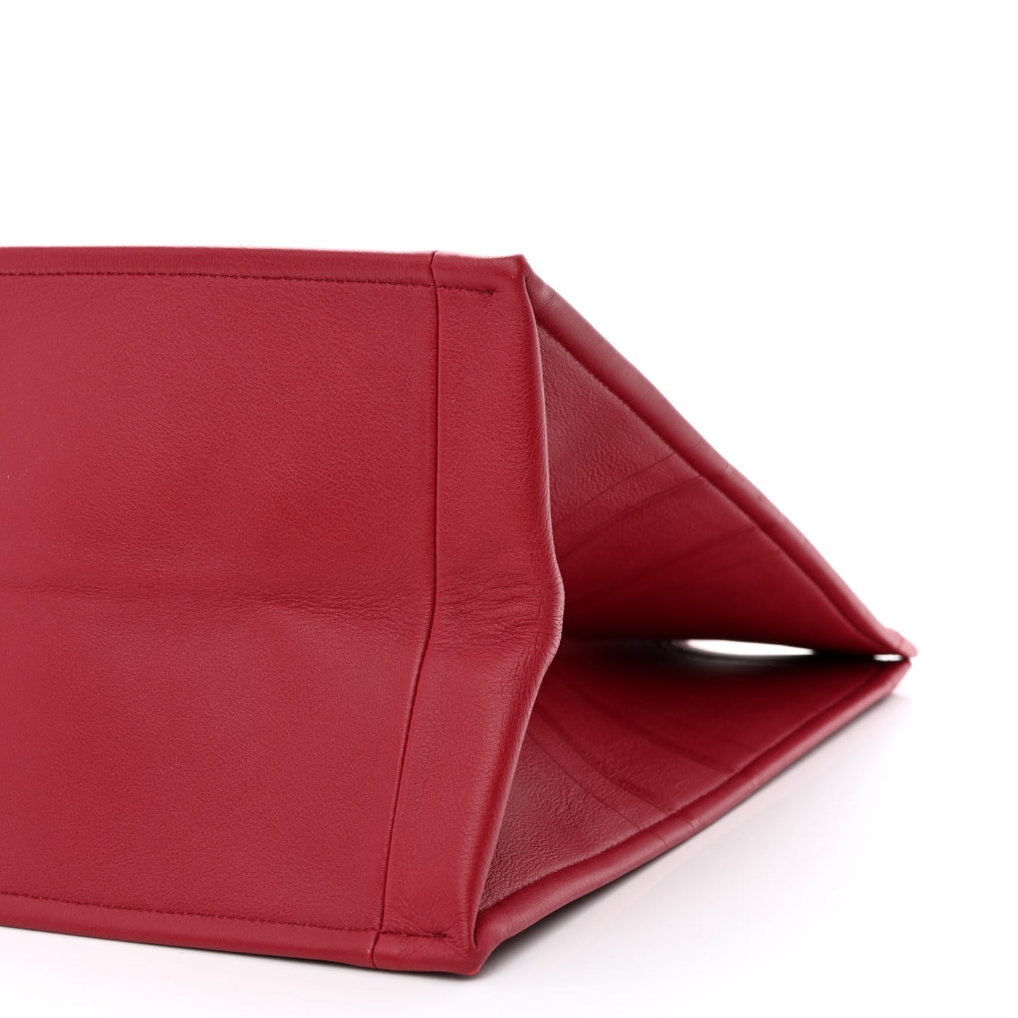 Calfskin Embossed Large Book Tote Red