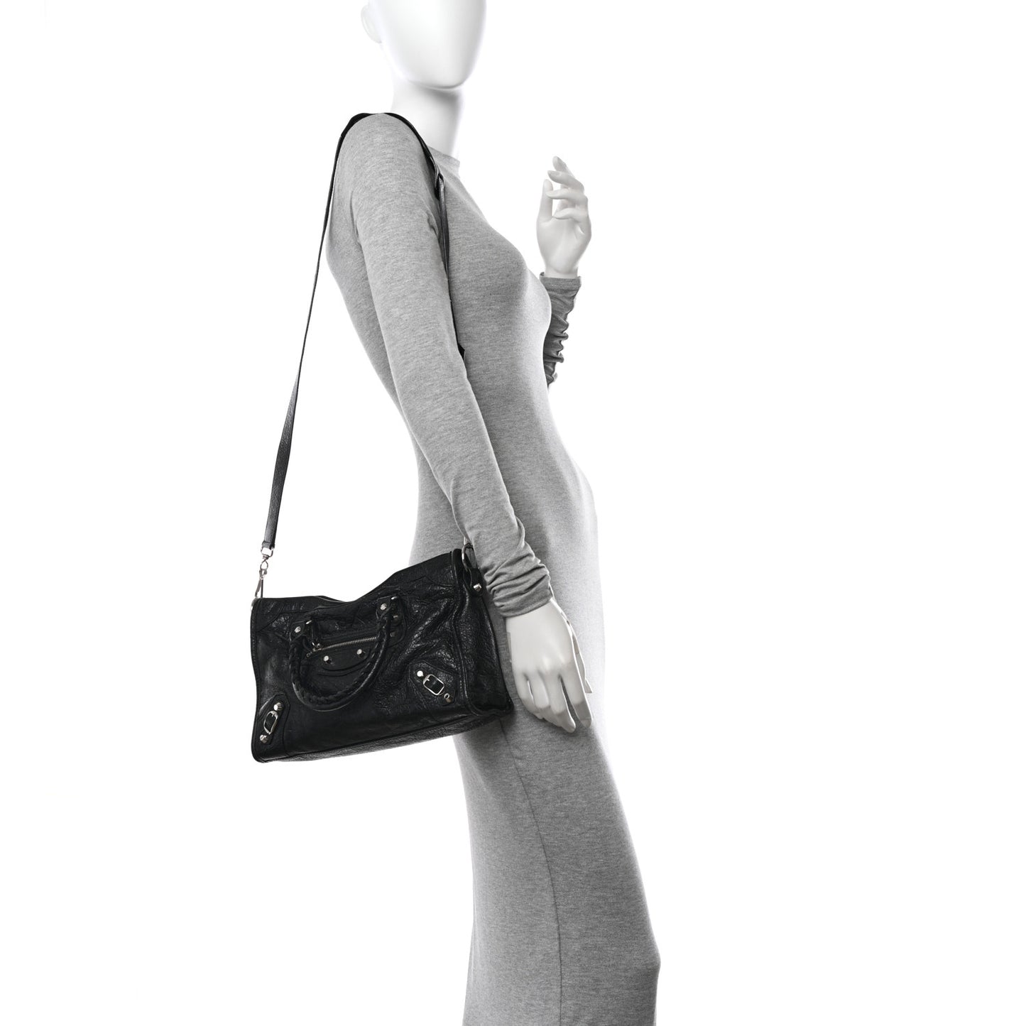 Agneau Classic Silver Hardware S City Black