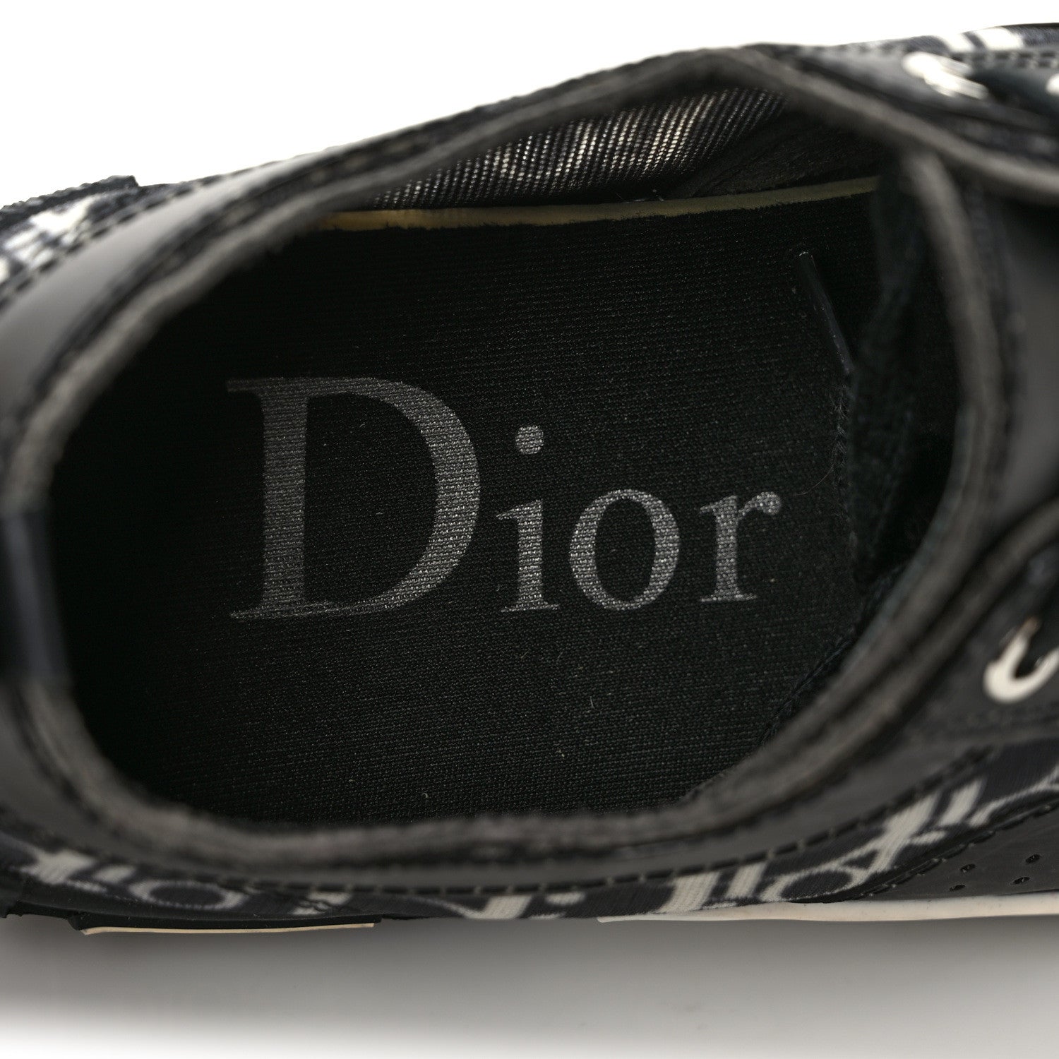 Christian Dior Technical Canvas Oblique B23 Low Top Sneakers 38 Black 7 of 8