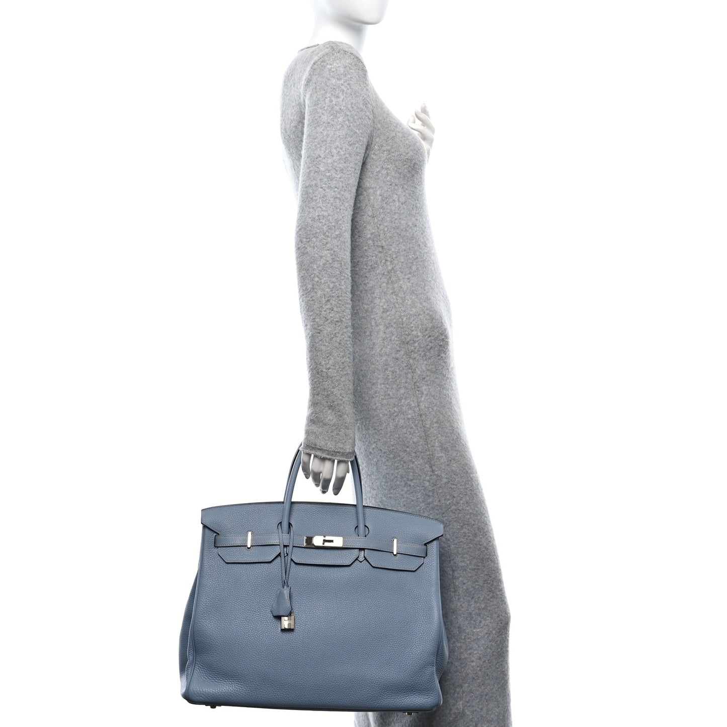 Togo Birkin 40 Bleu Lin