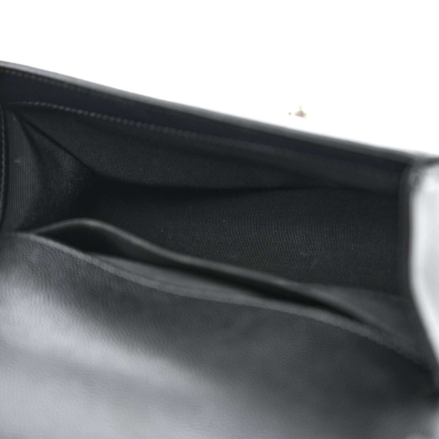 Caviar Quilted Small Boy Flap Black