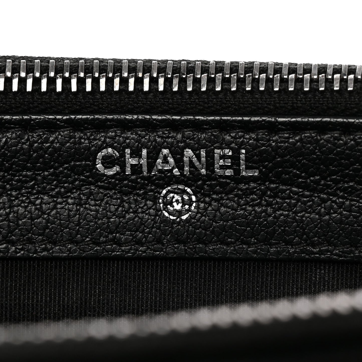 Patent Goatskin Quilted Small Gabrielle Clutch Black