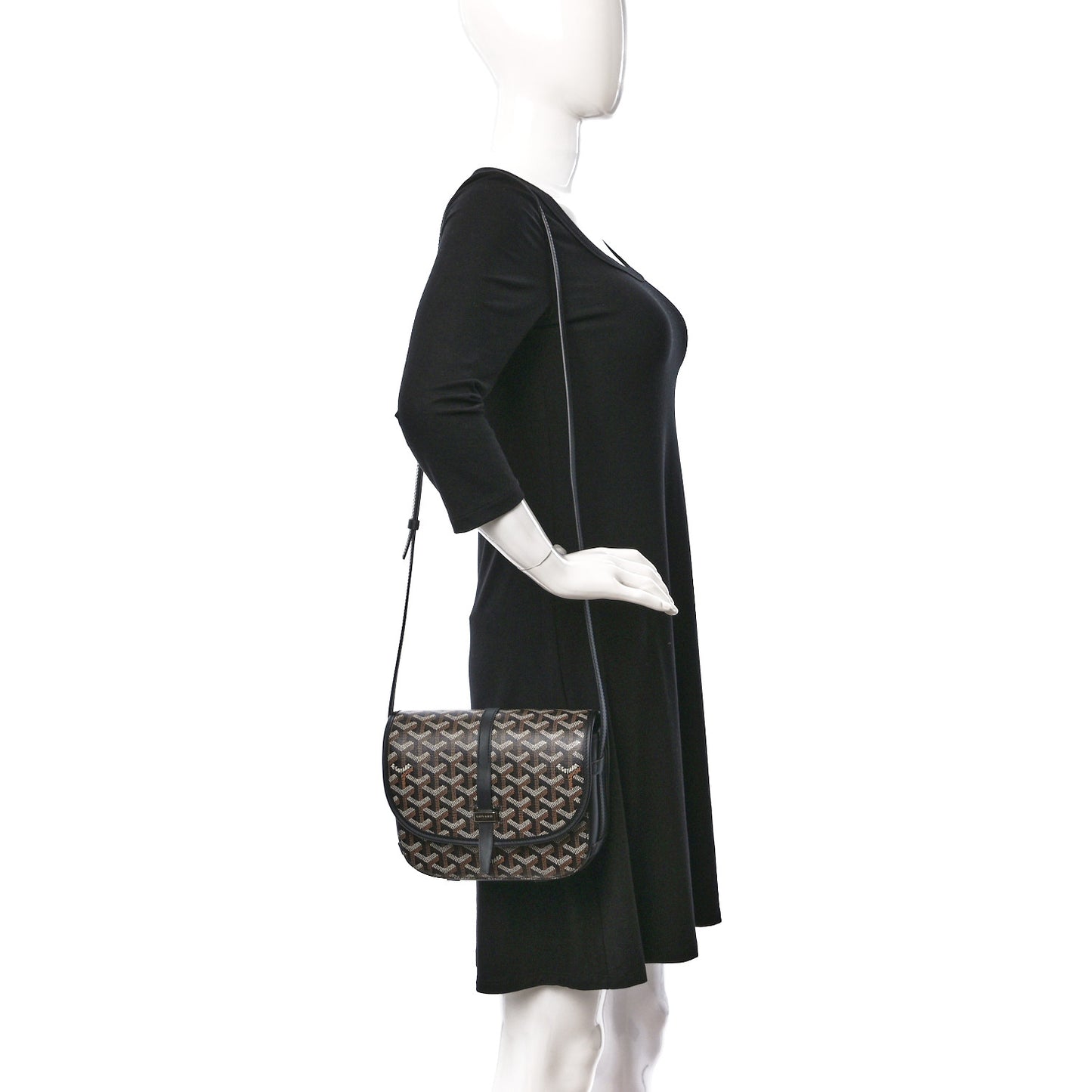 Goyardine Belvedere II PM Messenger Bag Black