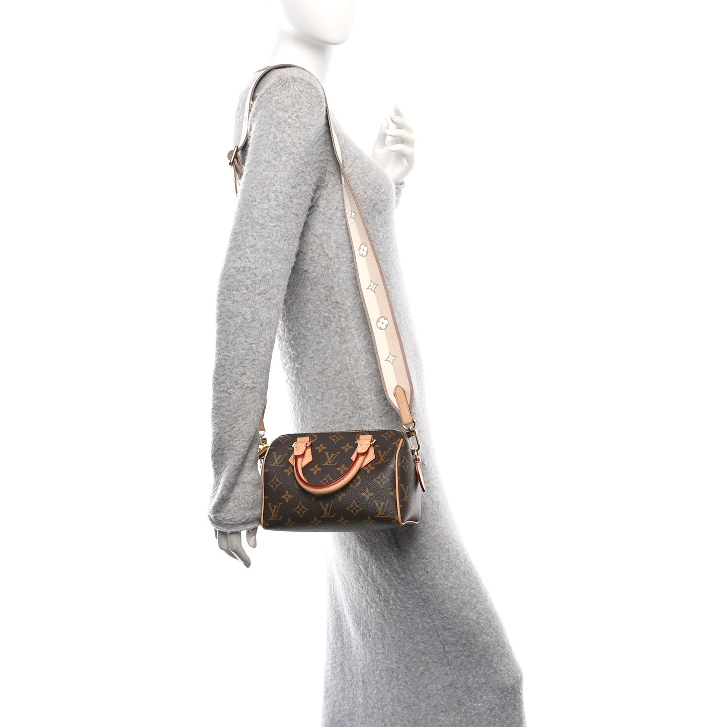 Monogram Speedy Bandouliere 20 Beige