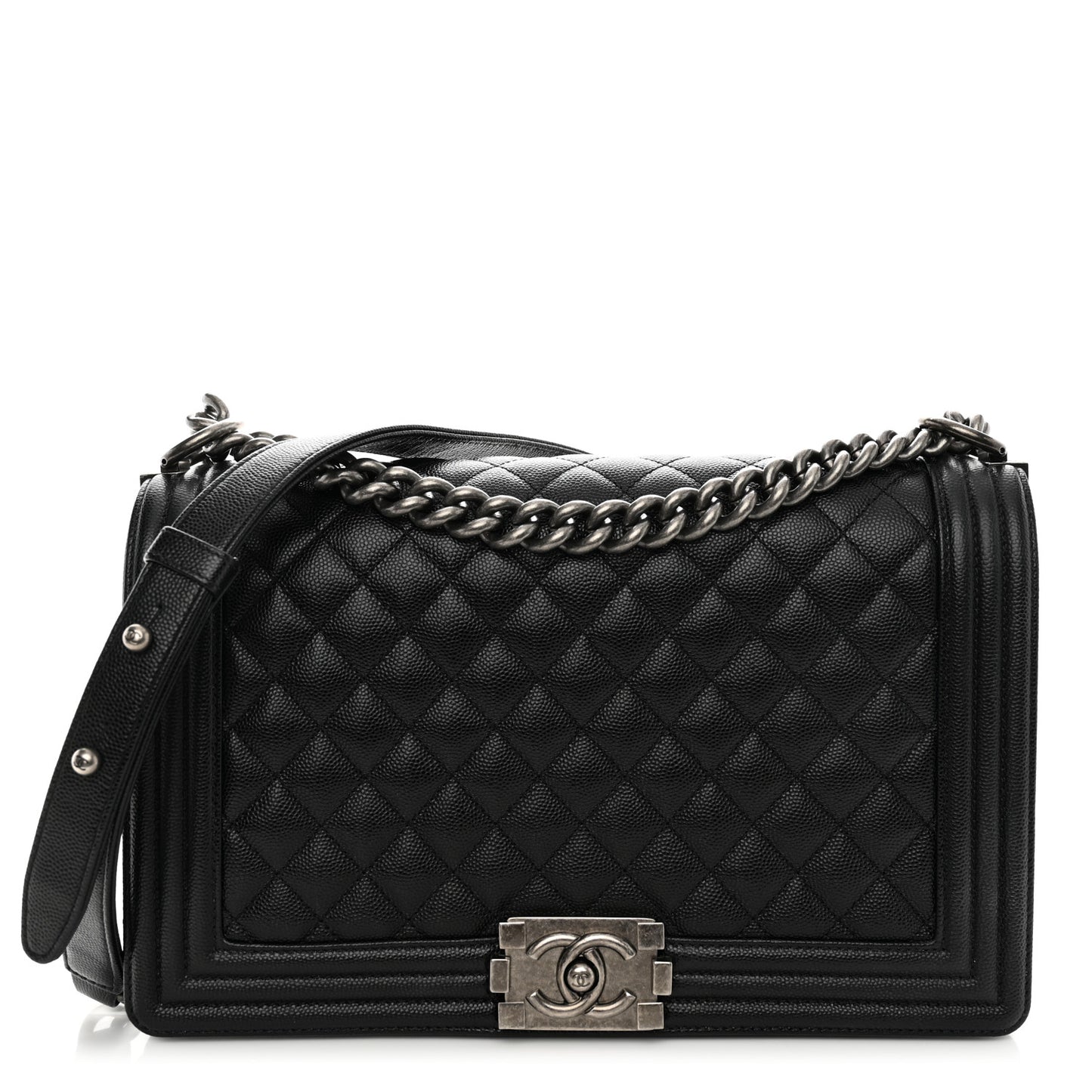 Caviar Quilted New Medium Boy Flap Black