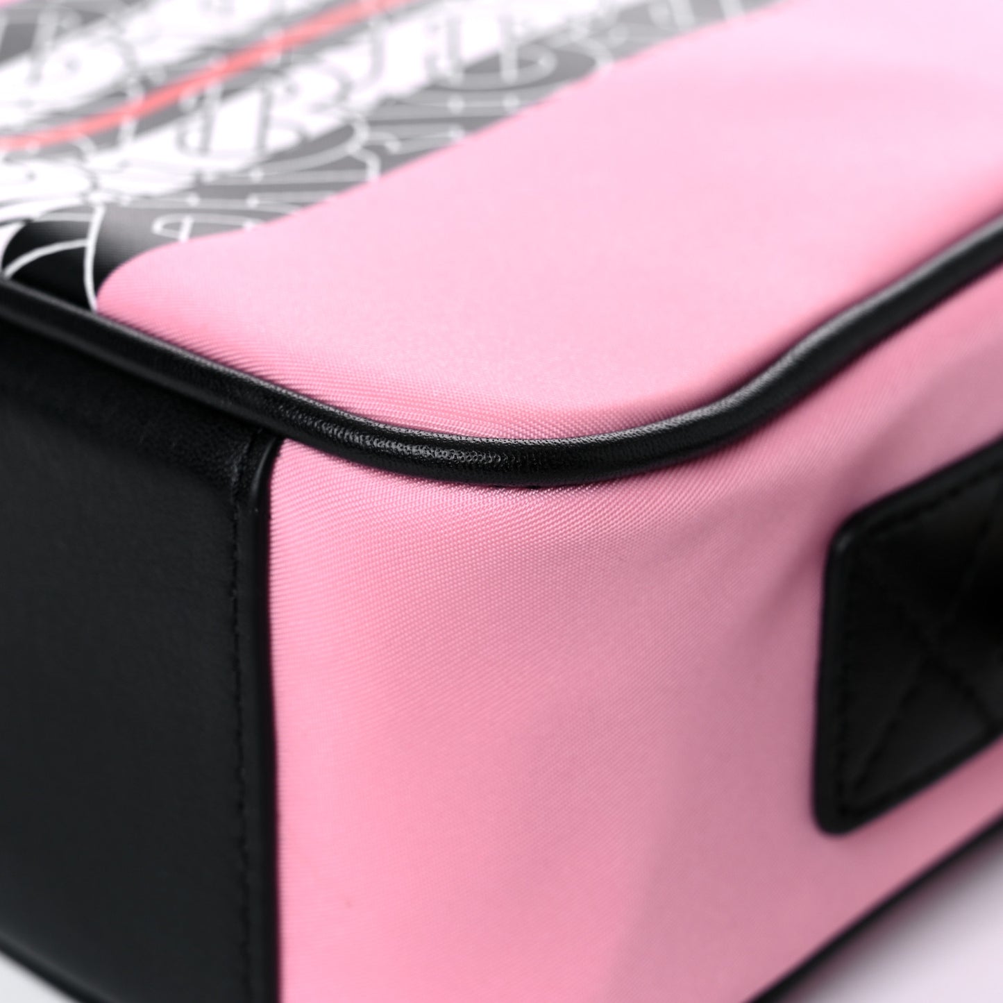 E-Canvas Monogram Stripe Crossbody Bag Pink