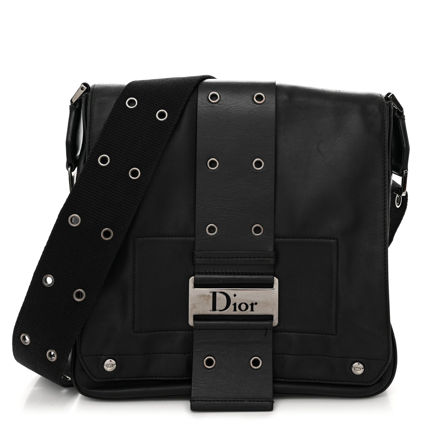 Calfskin Street Chic Messenger Black