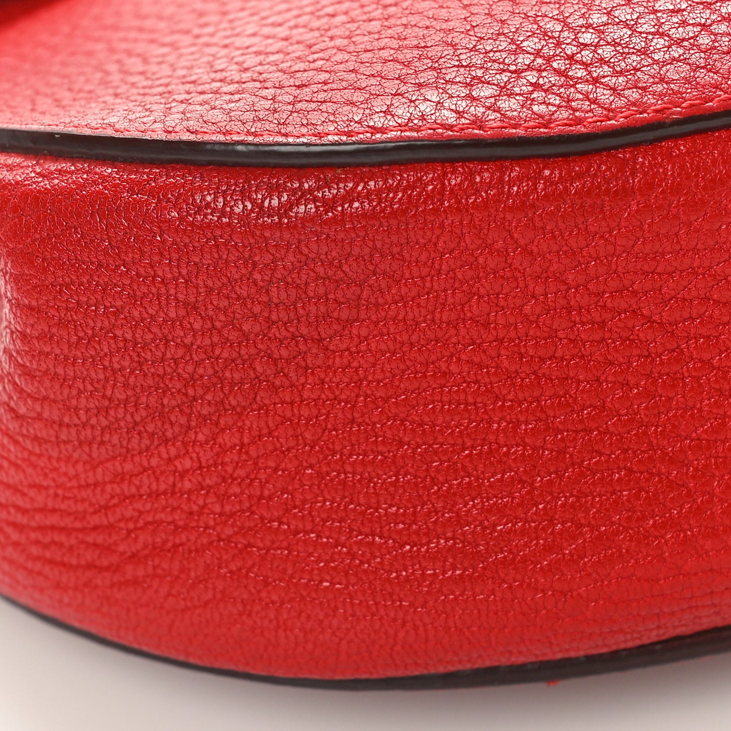 Grained Lambskin Drew Shoulder Bag Plaid Red