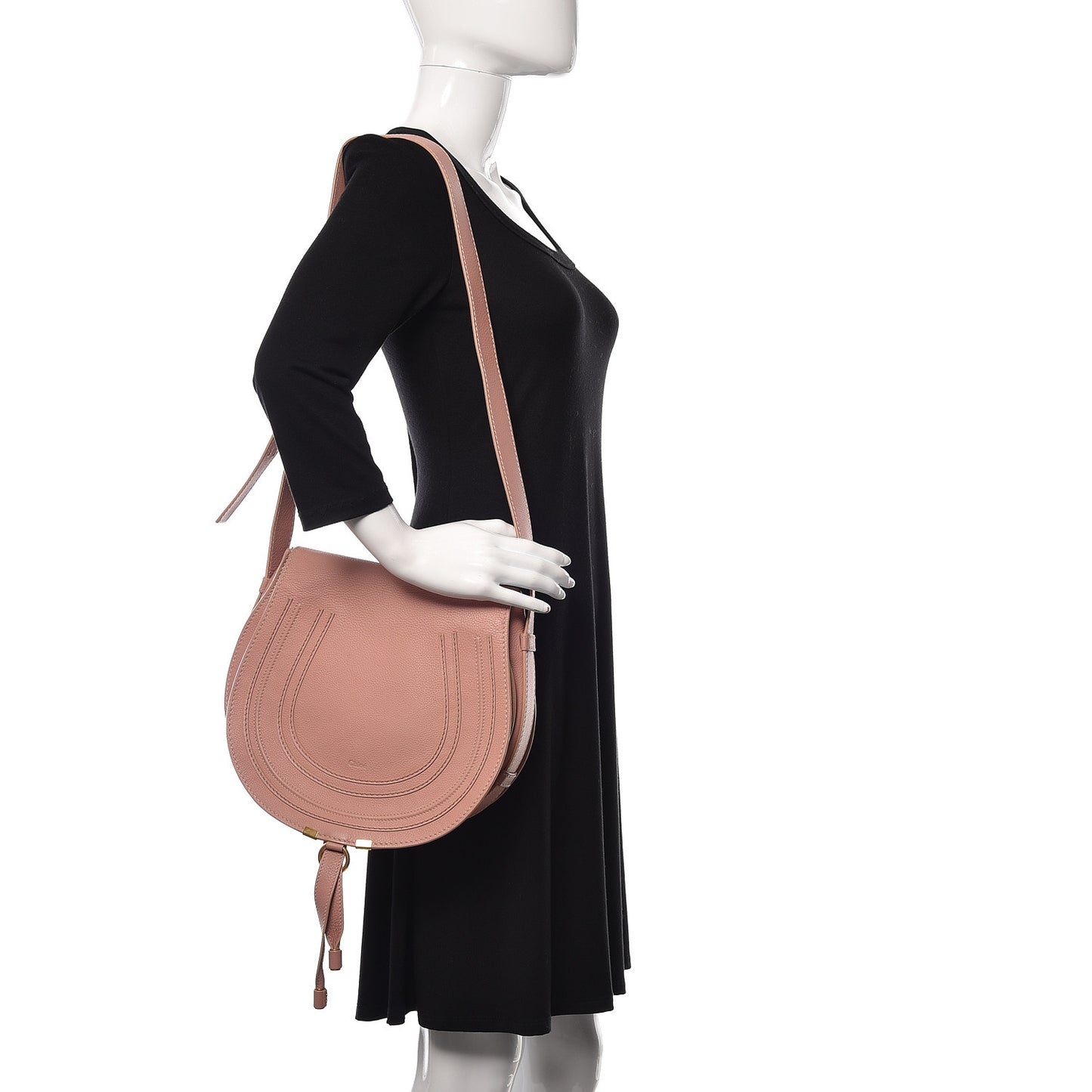 Calfskin Medium Marcie Shoulder Bag Anemone Pink