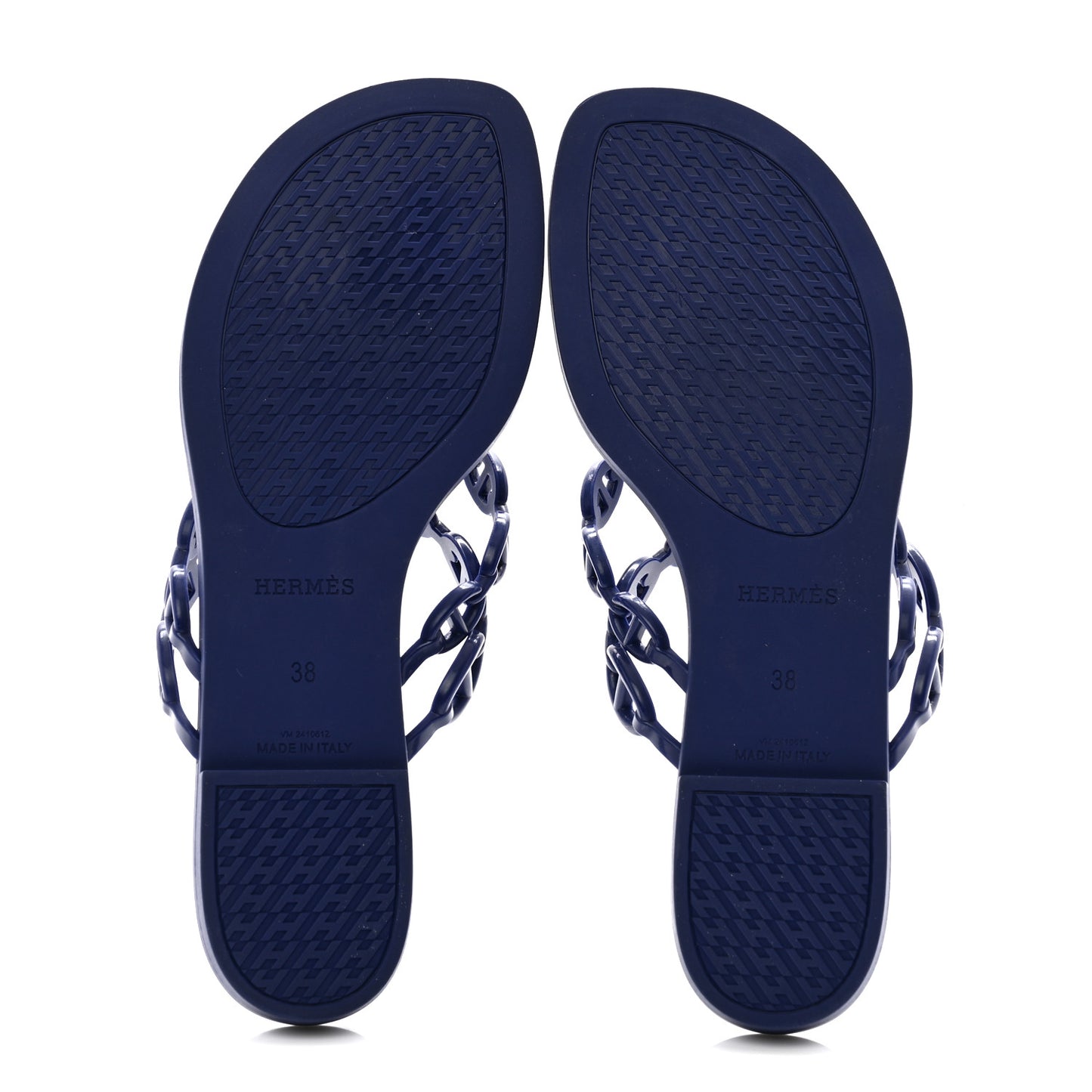 Rubber Chaine d'Ancre Island Sandals 38 Bleu Smalt