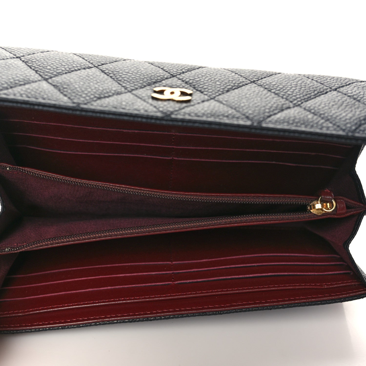 Chanel Caviar Quilted Large Gusset Flap Wallet Black 5 of 7