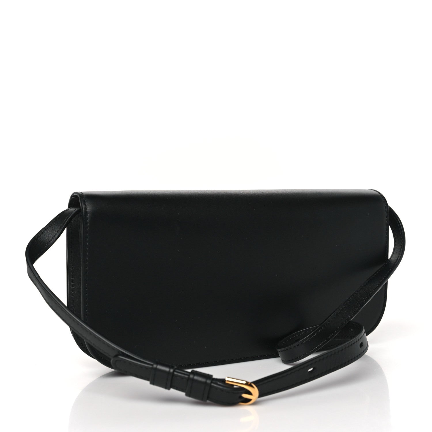 Delvaux Olen Calfskin Lingot Clutch Bag Black 3 of 10