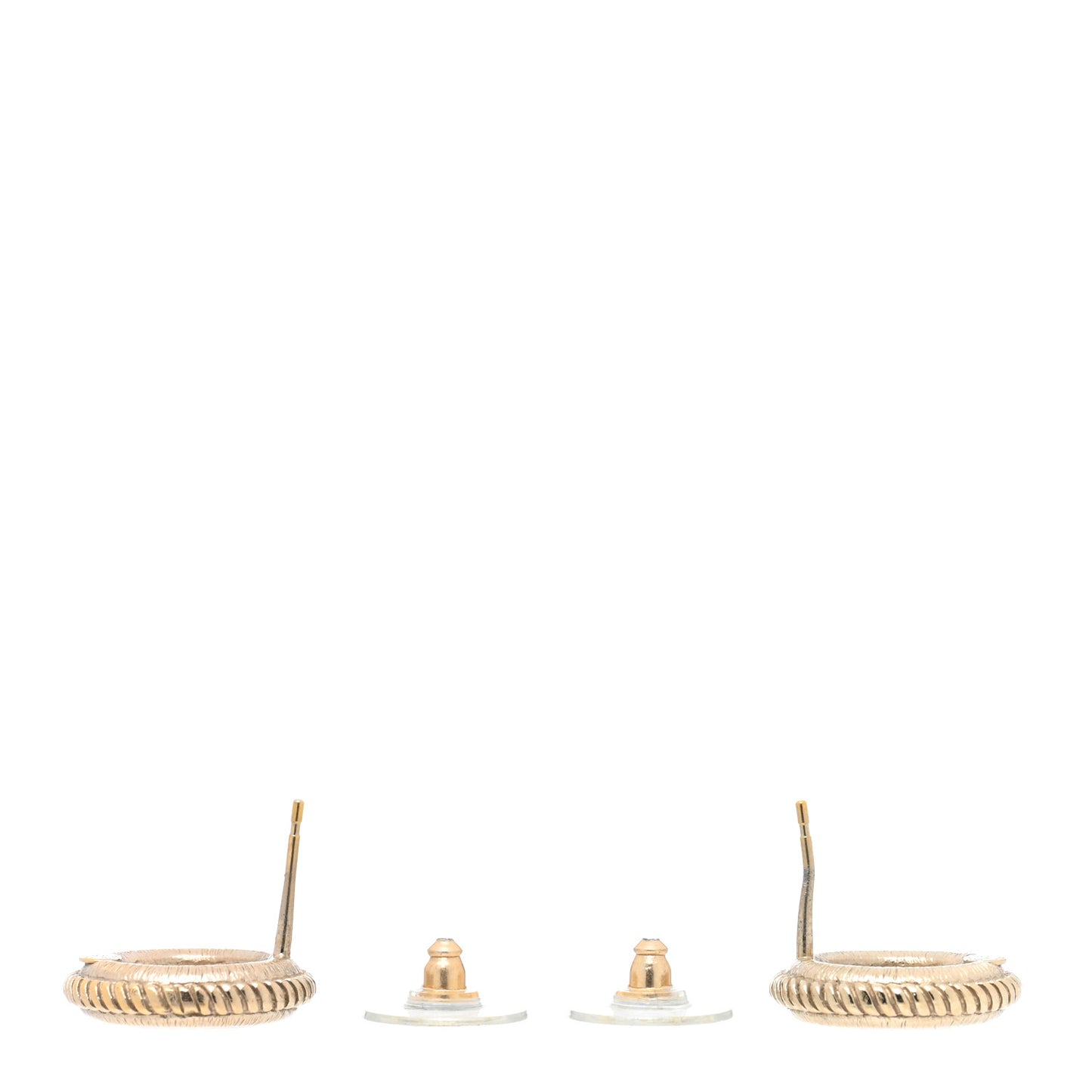 Twisted CC Earrings Light Gold