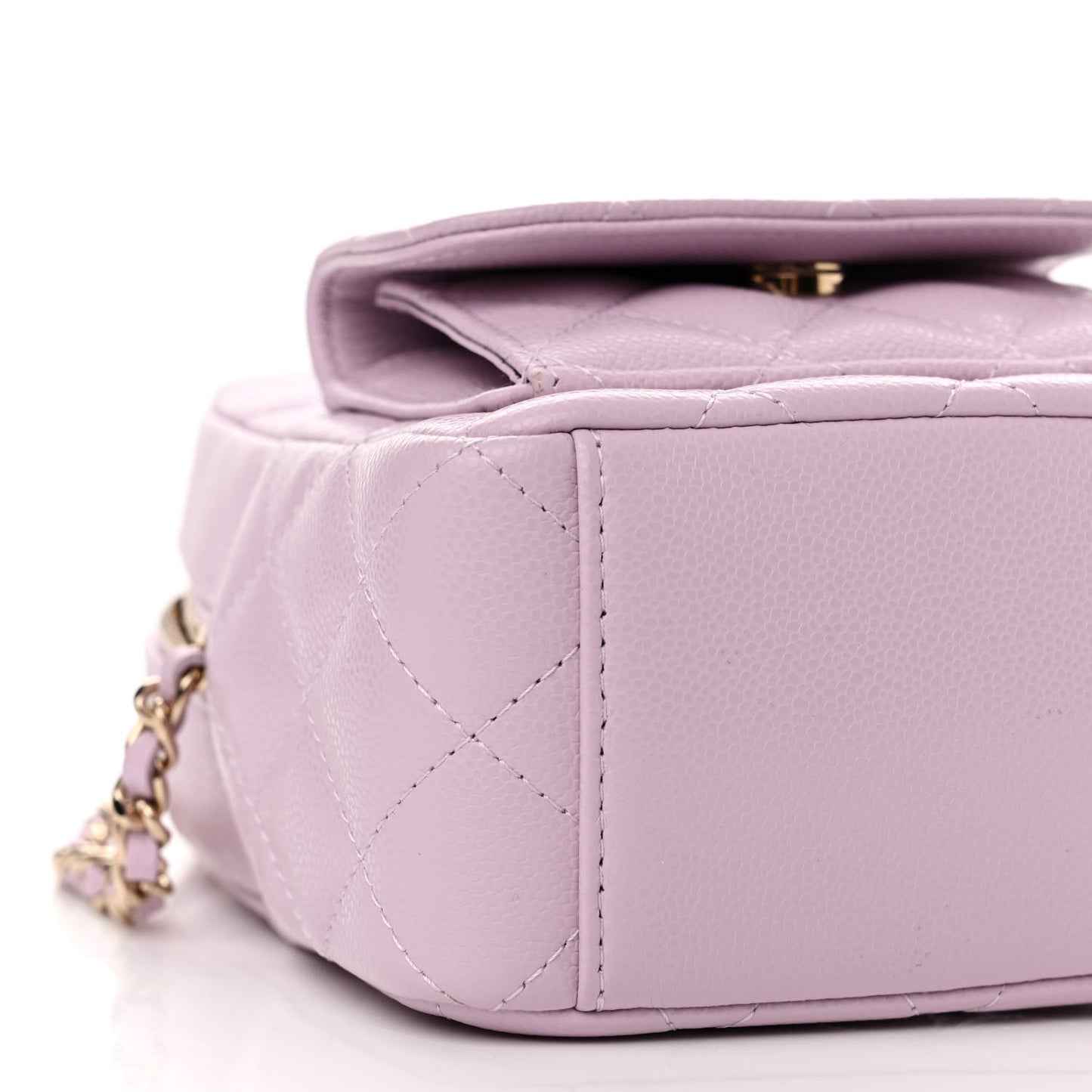 Caviar Quilted CC Mini Classic Backpack Light Purple