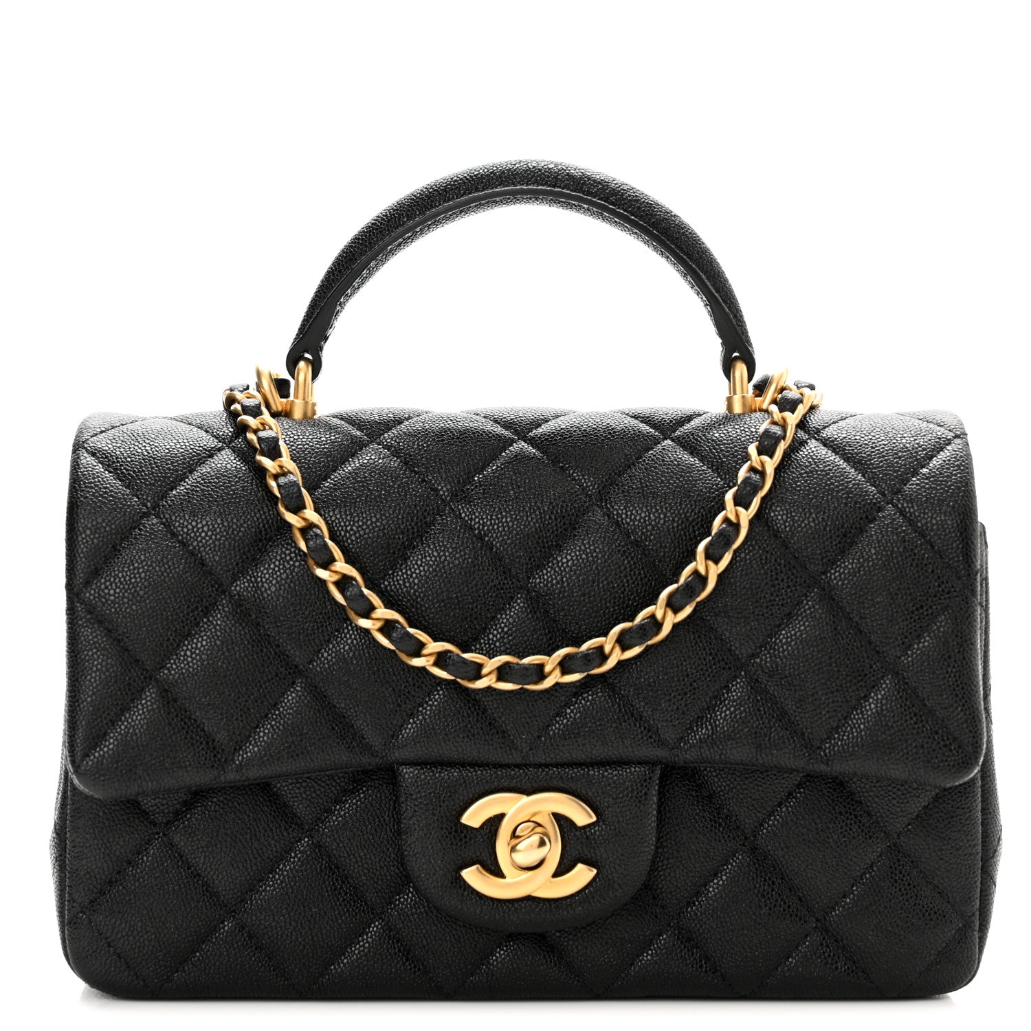 Chanel Caviar Quilted Mini Top Handle Rectangular Flap Black 1 of 11
