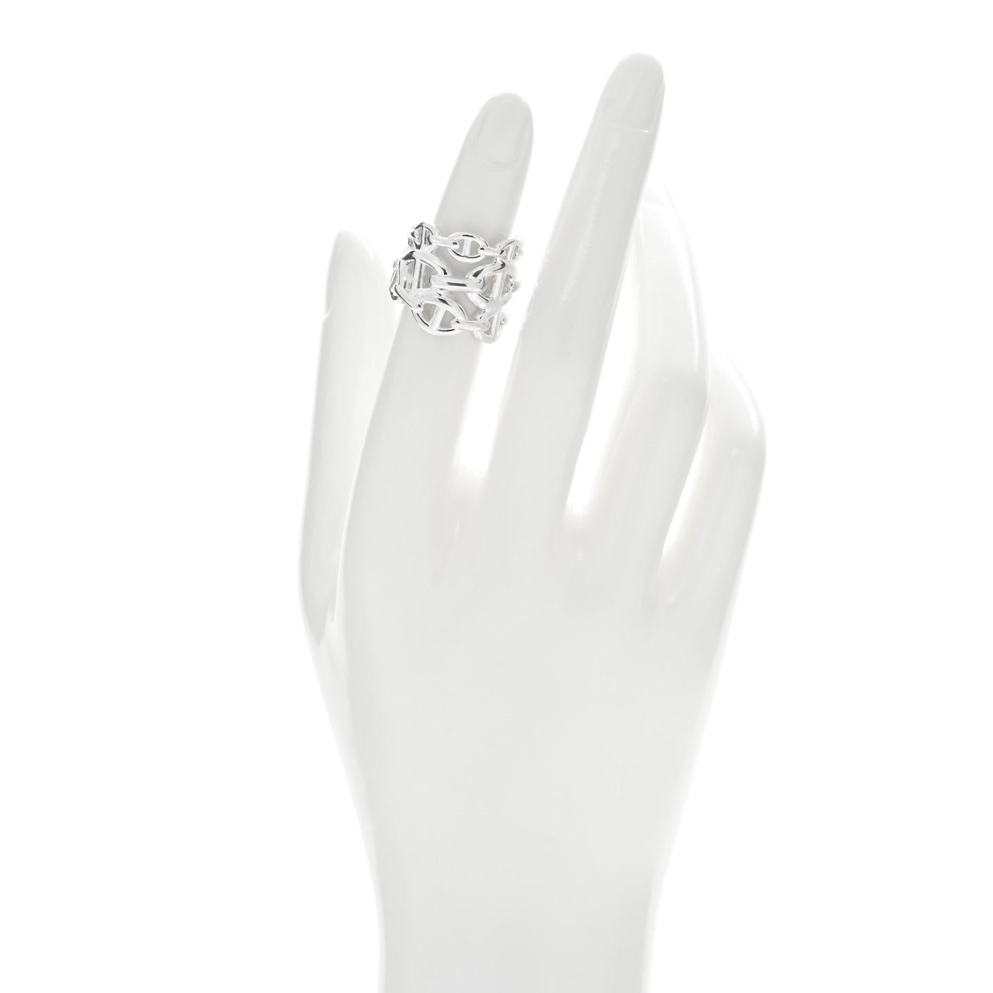 Sterling Silver GM Chaine d'Ancre Enchainee Band Ring 50 5.25
