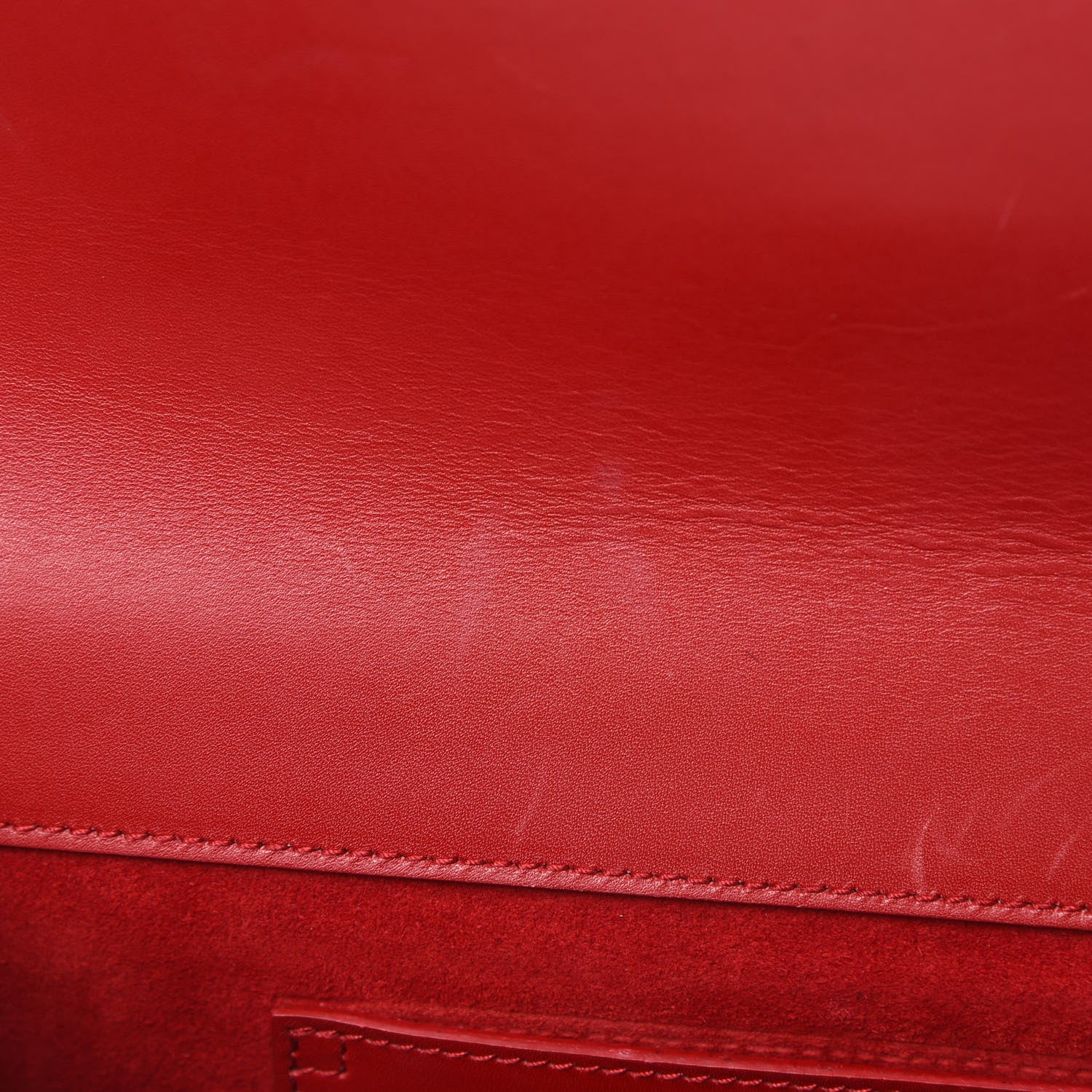 Saint Laurent Calfskin Classic Monogram Cassandre Clutch Rouge Orient 10 of 19