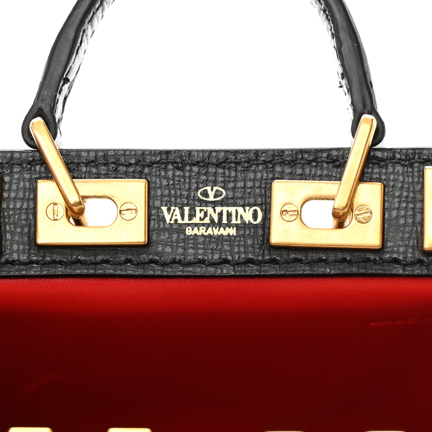 Valentino Garavani Grainy Calfskin Micro Rockstud Alcove Top-Handle Bag Black 6 of 14