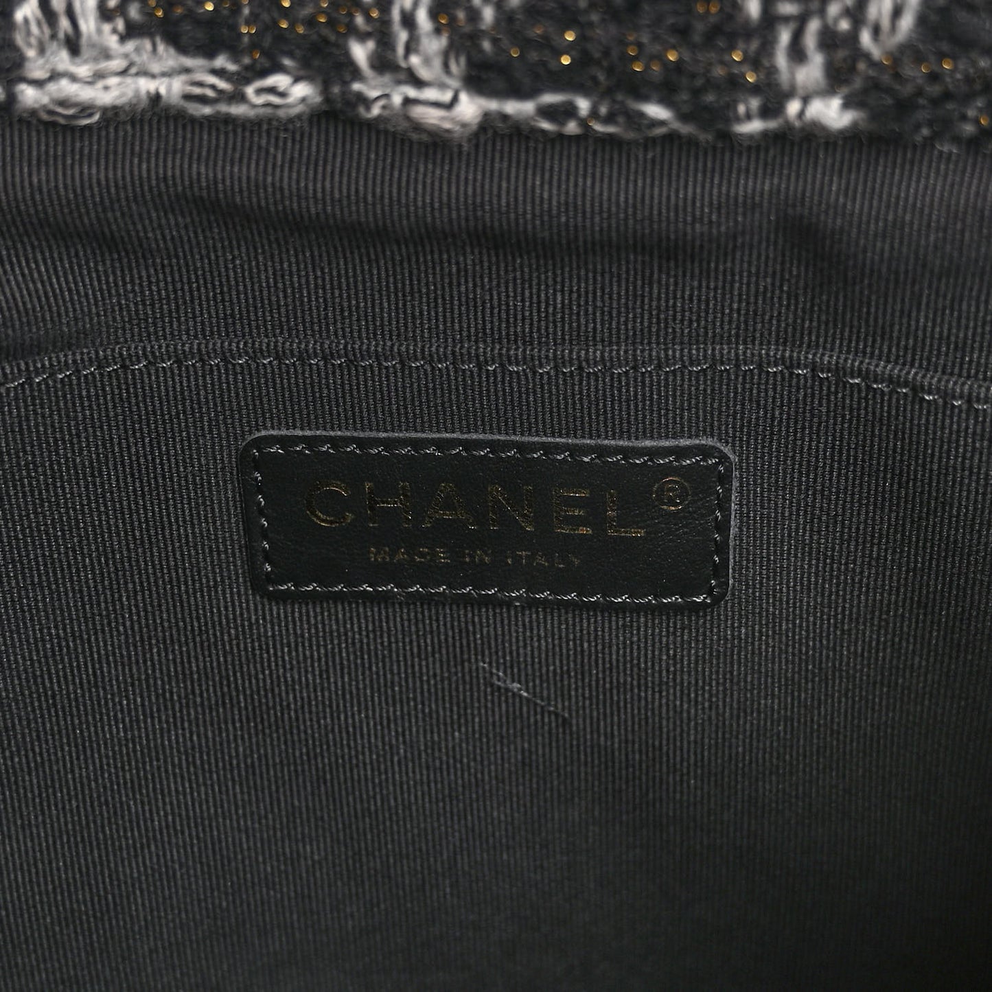 Wool Tweed Elegant Backpack Black Grey