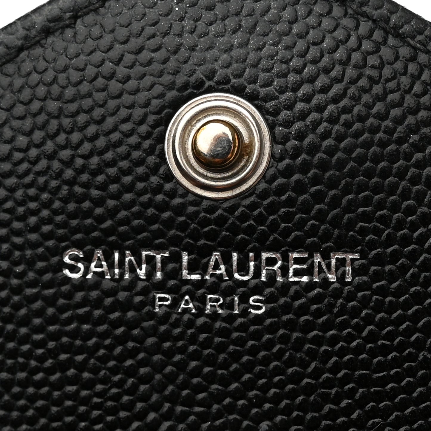 Grain De Poudre Matelasse Chevron Monogram Chain Wallet Black