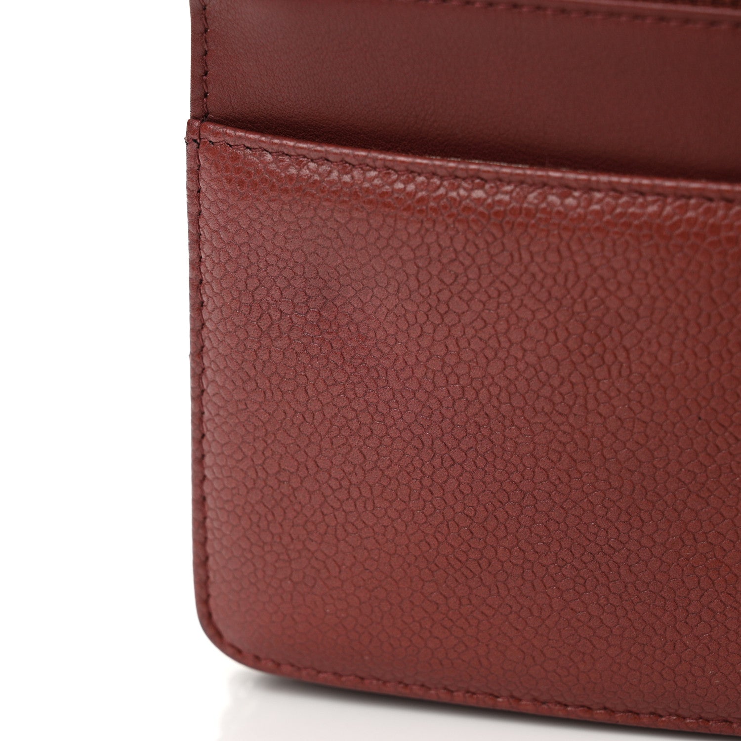 Chanel Caviar Timeless CC Wallet on Chain WOC Dark Red 13 of 16