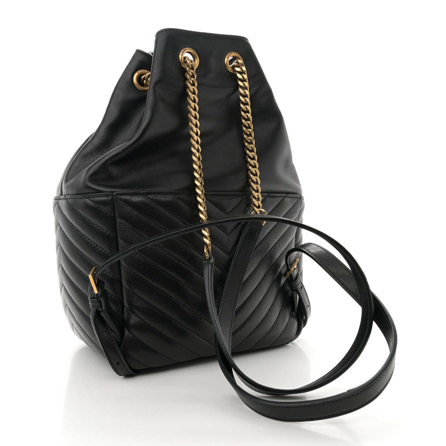 Lambskin Matelasse Monogram Joe Backpack Black