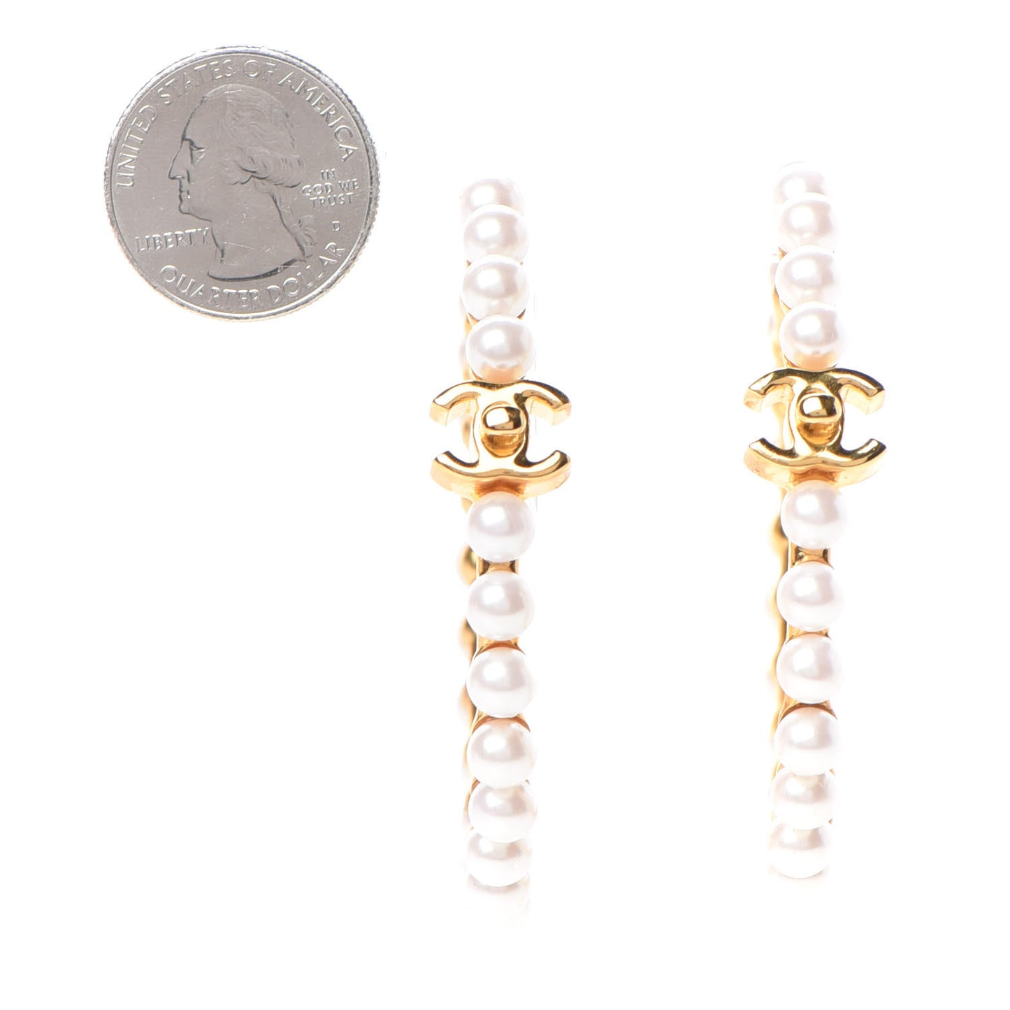 Pearl CC More Is More Hoop Earrings Gold