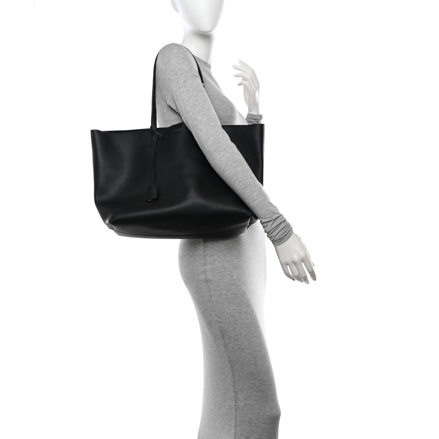 Calfskin Large Shopping Tote Black
