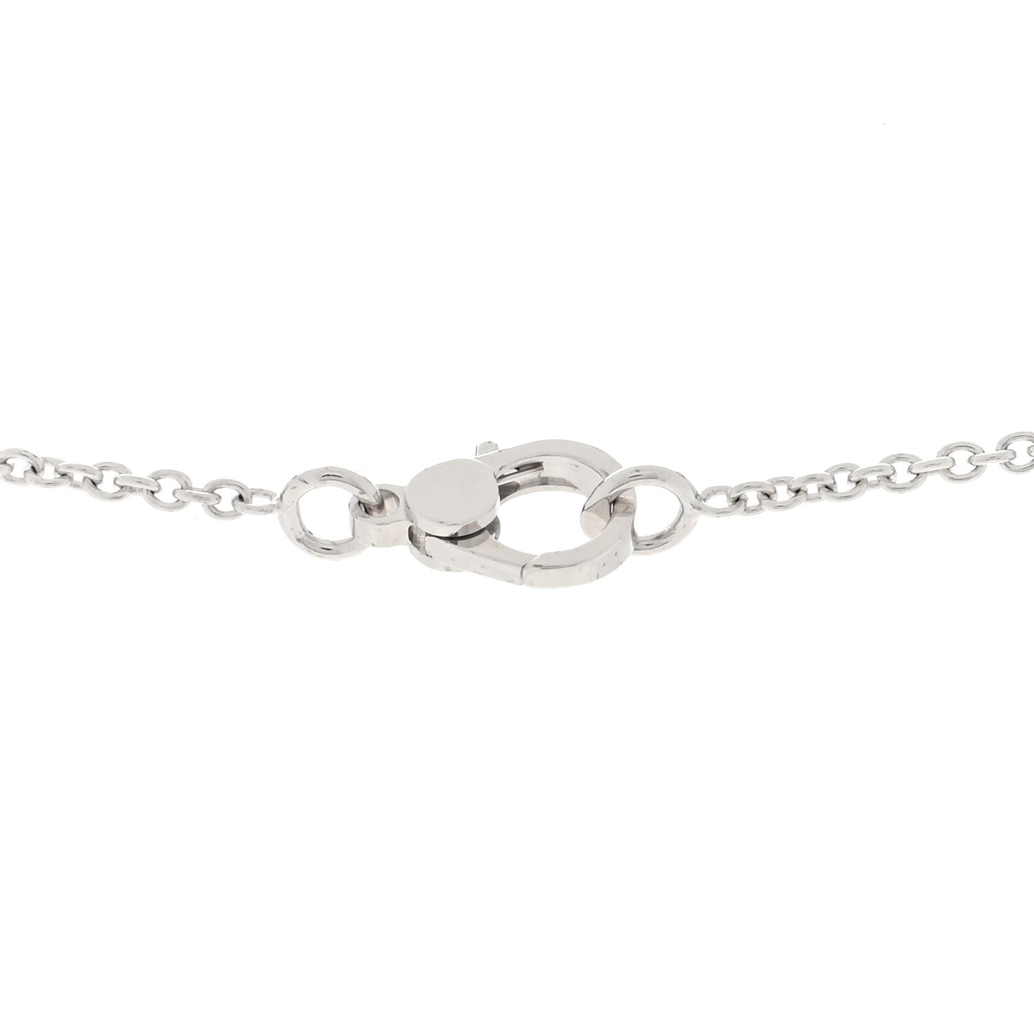 Hermes 18K White Gold Diamond Finesse Pendant Necklace 5 of 5