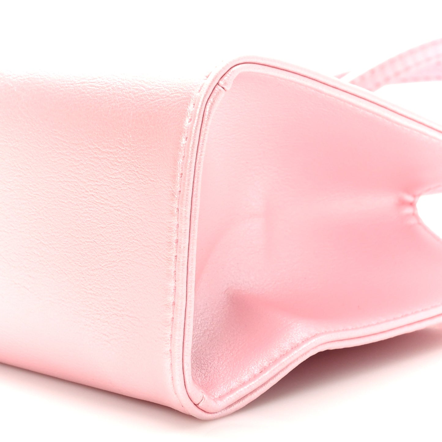 Metallic Vegan Leather Small Shopping Bag Ballerina