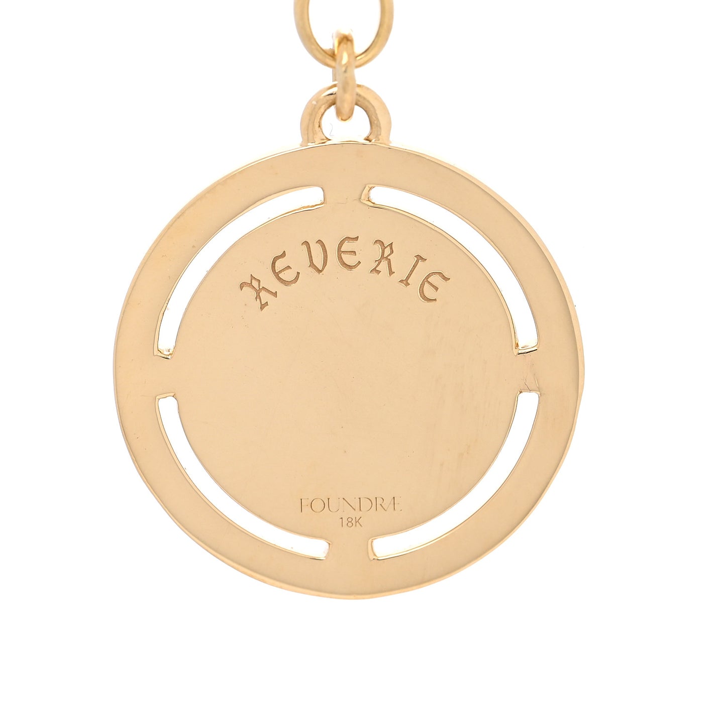 18K Yellow Gold Diamond Reverie Large Specialty Medallion Heavy Mixed Belcher Chain Necklace