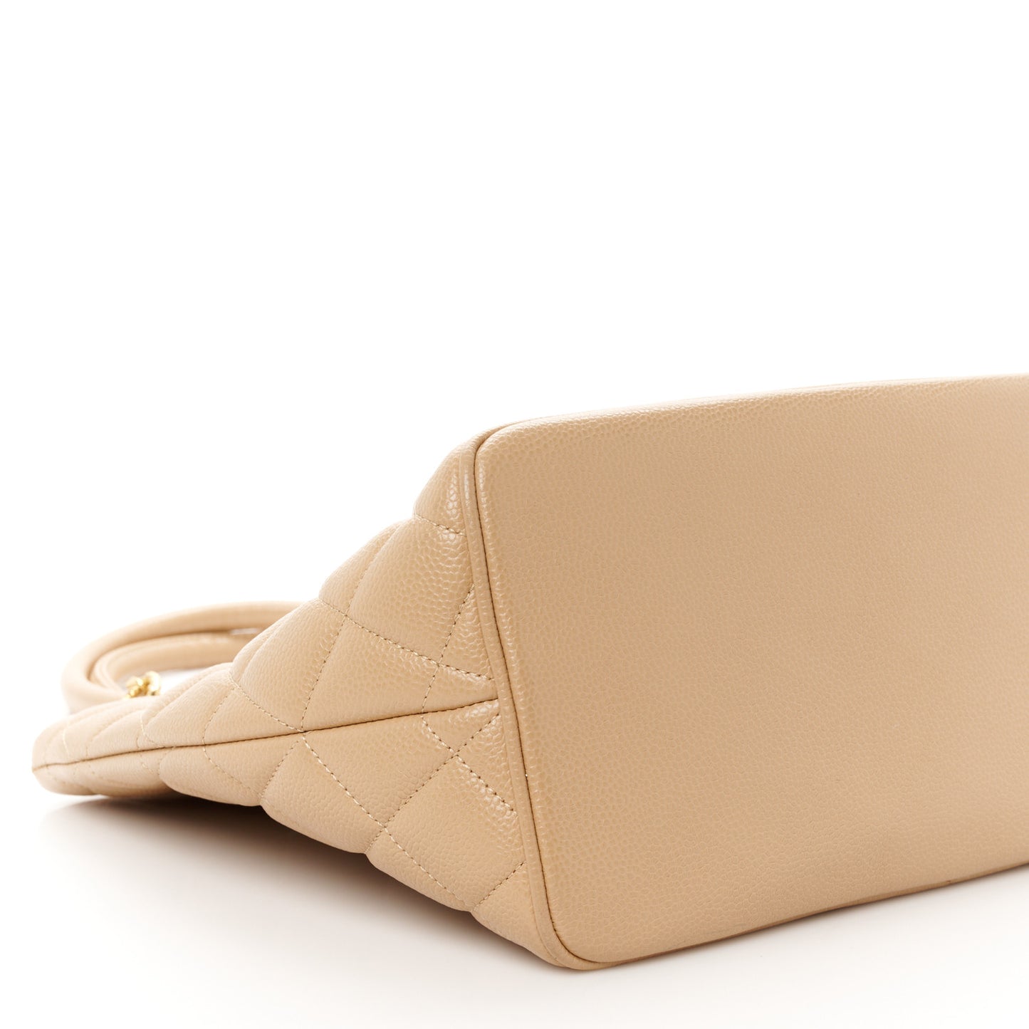 Caviar Quilted Medallion Tote Beige