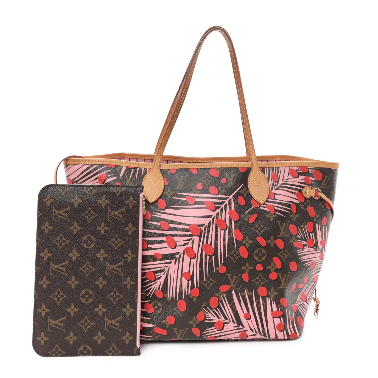 Monogram Jungle Dots Neo Neverfull MM Sugar Pink Poppy