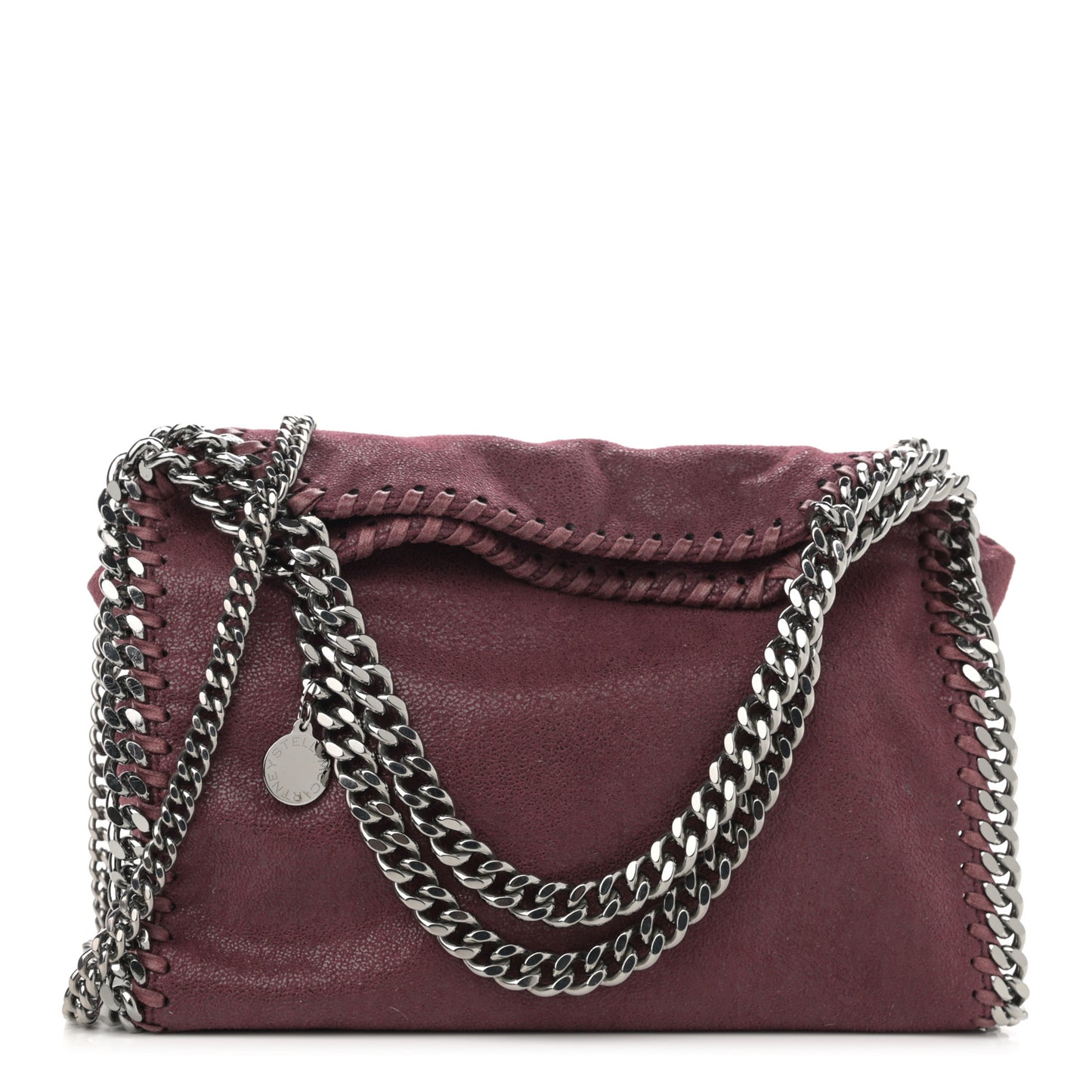 Shaggy Deer Falabella Fold Over Tote Ruby