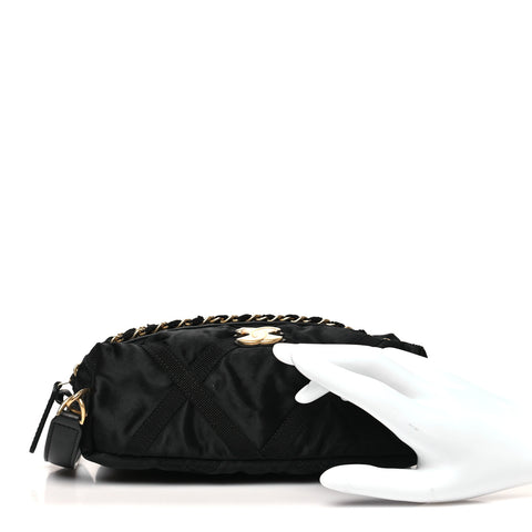 Nylon Grosgrain Lifestyle Pouch Black