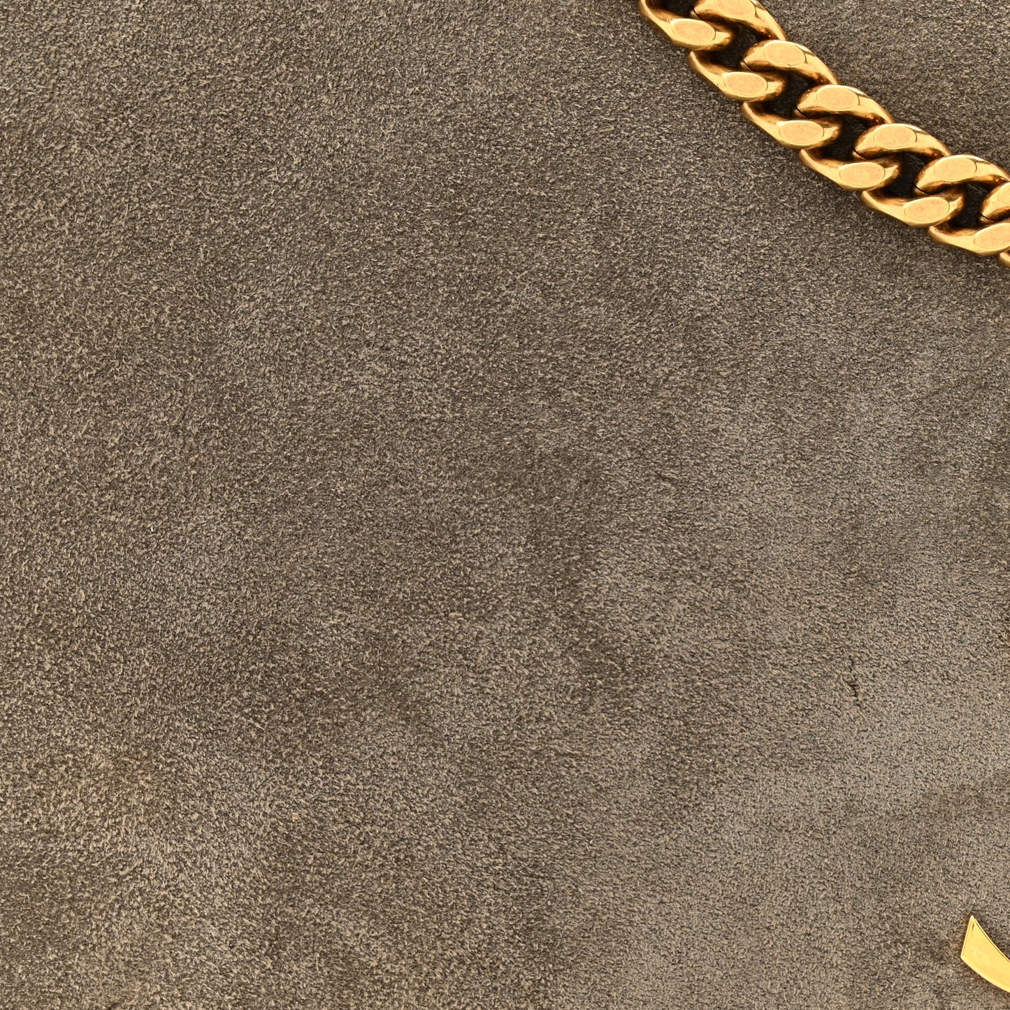 Smooth Calfskin Suede Medium Reversible Monogram Kate Satchel Taupe