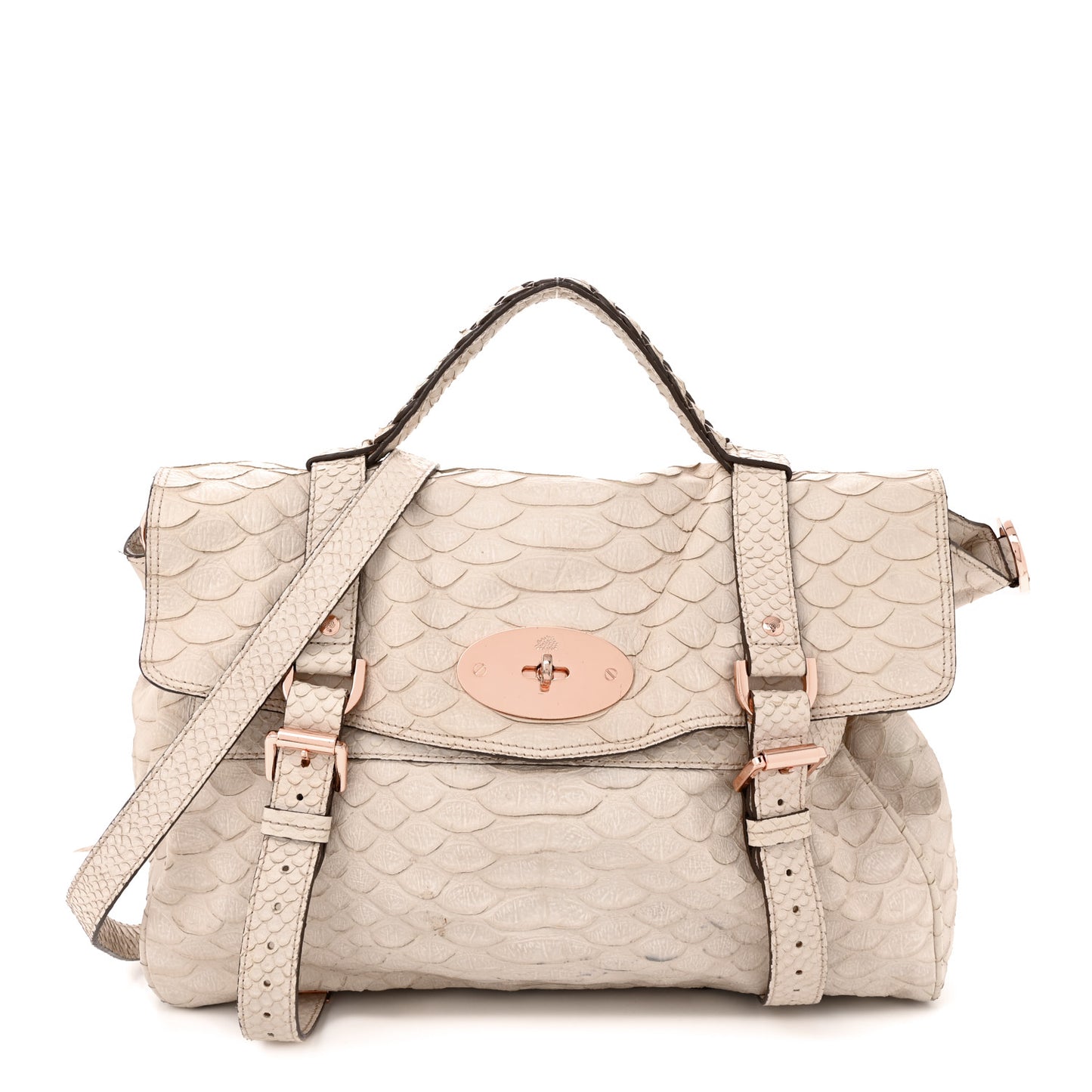 Silky Snake Print Oversized Alexa Pebbled Beige Pink