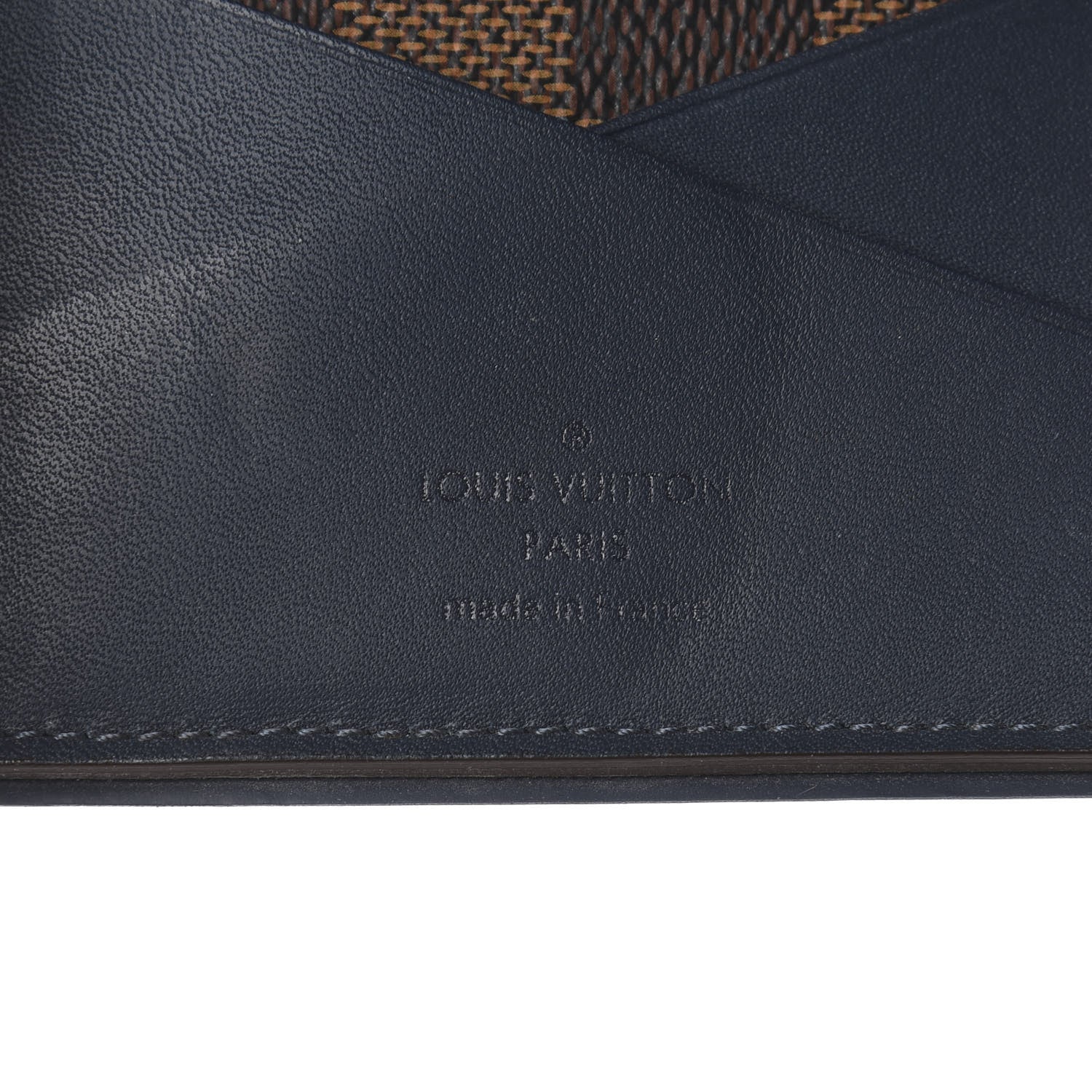 Louis Vuitton Damier Ebene Pocket Organizer NM Blue 7 of 8