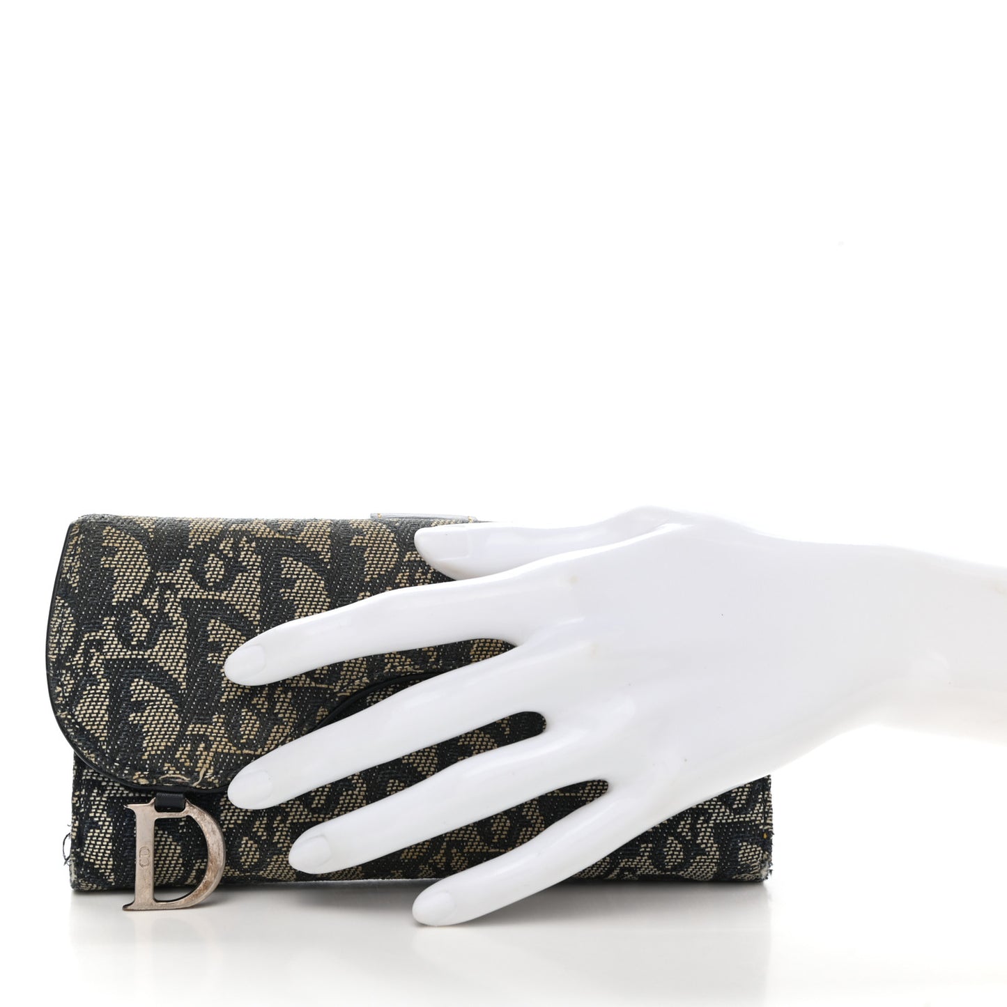 Monogram Saddle Wallet Navy