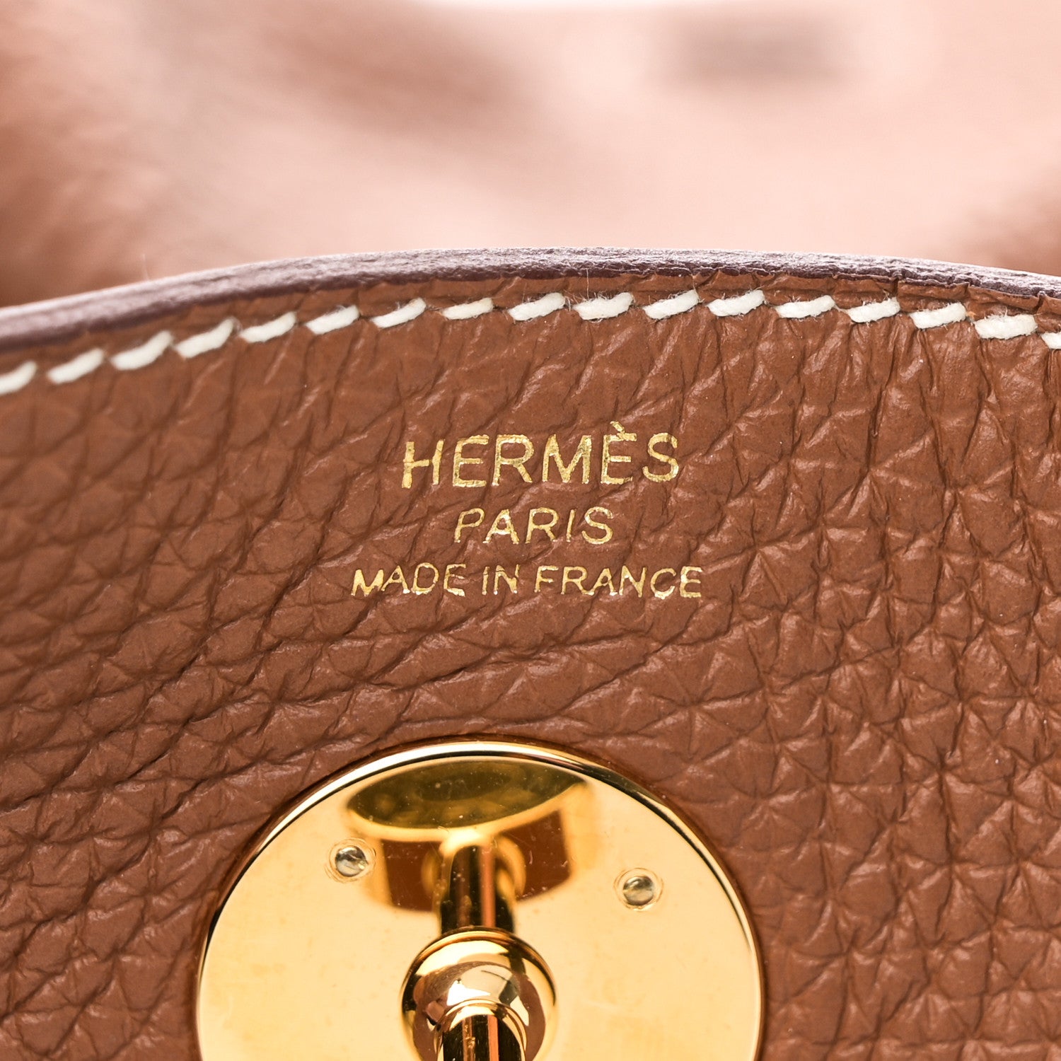 Hermes Taurillon Clemence Lindy 26 Gold 6 of 10