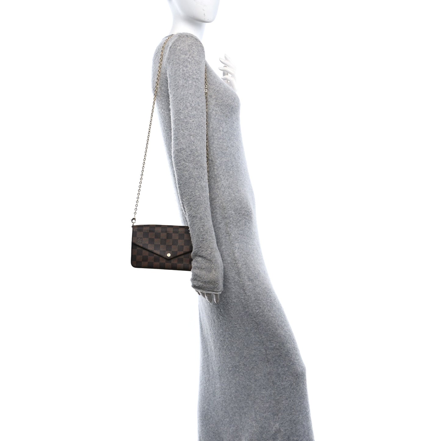 Damier Ebene Pochette Felicie Chain Wallet