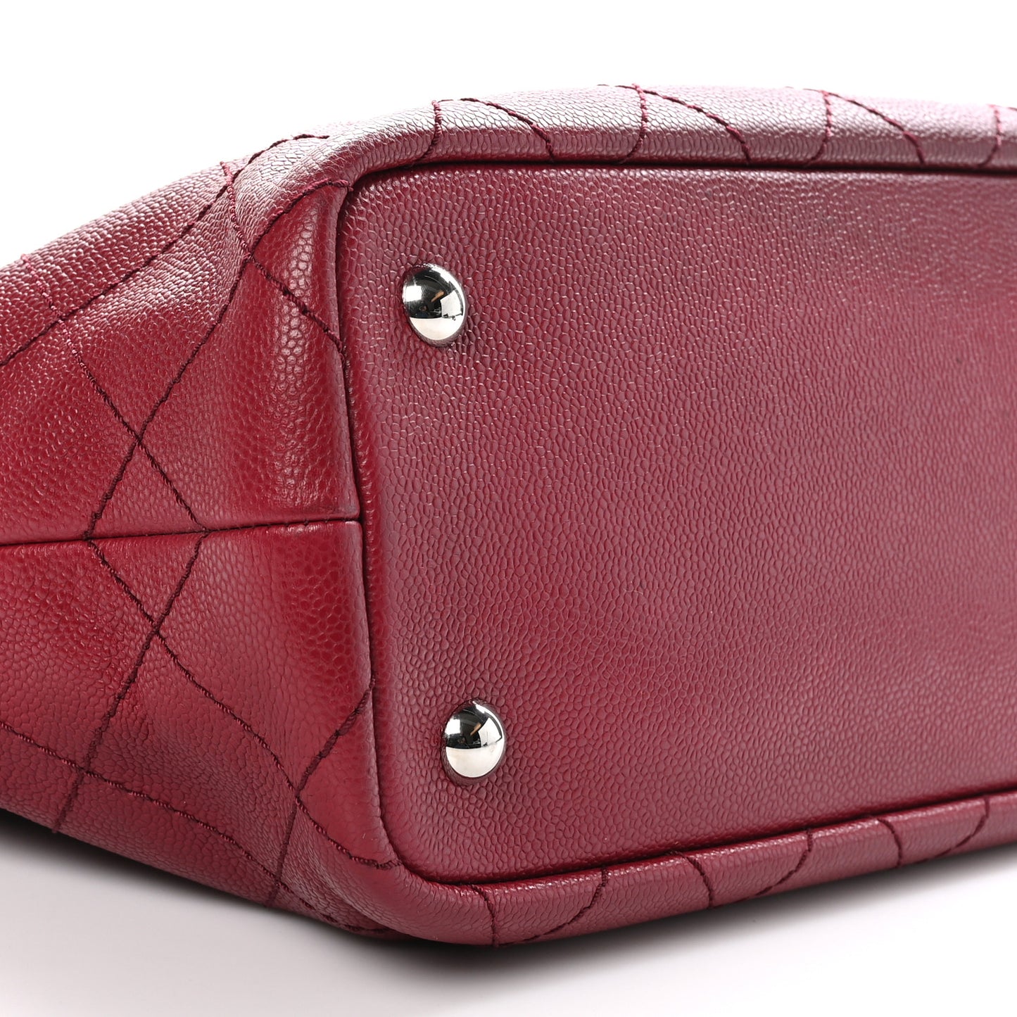 Grained Calfskin Shopping Fever Tote Red