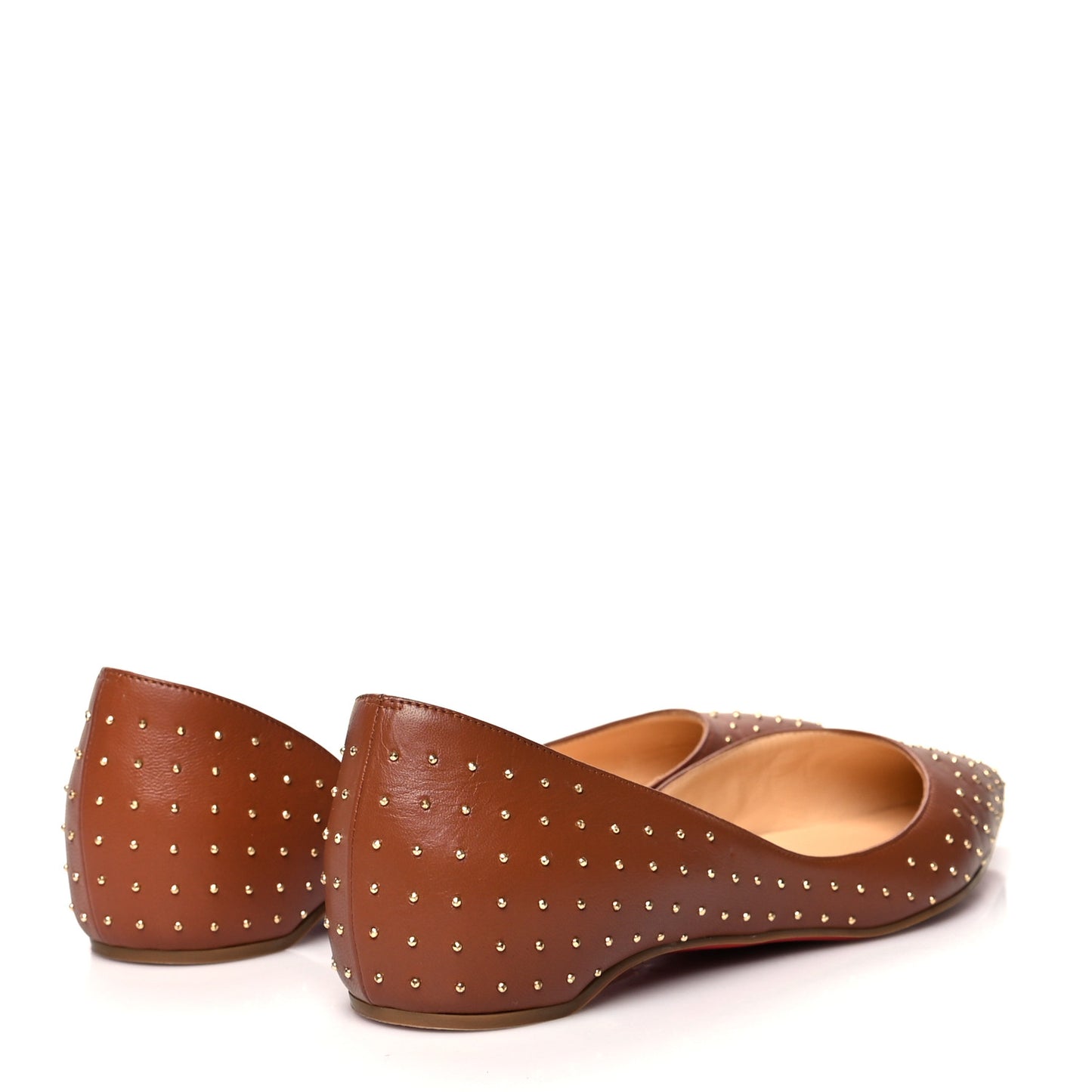 Nappa Studded Iriza Flats 39.5 Cuoio
