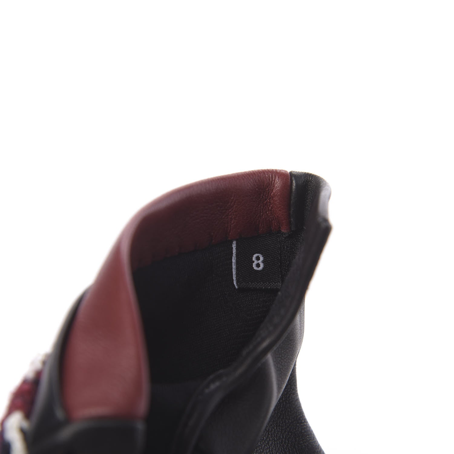 Chanel Lambskin Tweed CC Gloves 8 Red Black White 3 of 5
