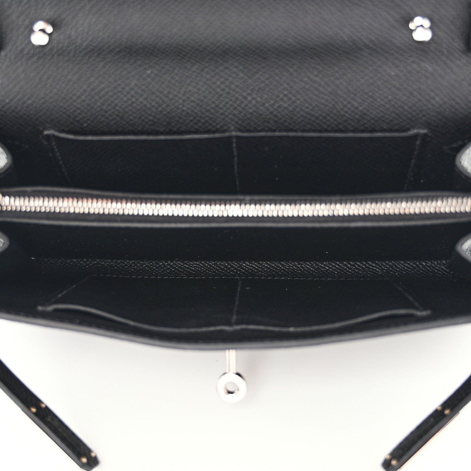 Hermes Epsom Kelly Wallet To Go Black 5 of 10