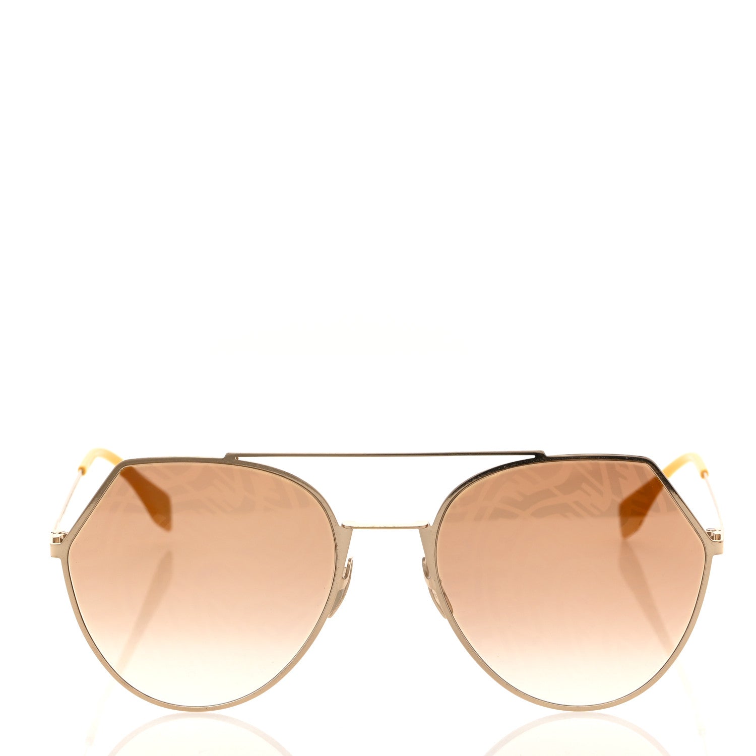 Fendi Metal Geometric FF Sunglasses FF 0194/S Gold 2 of 8