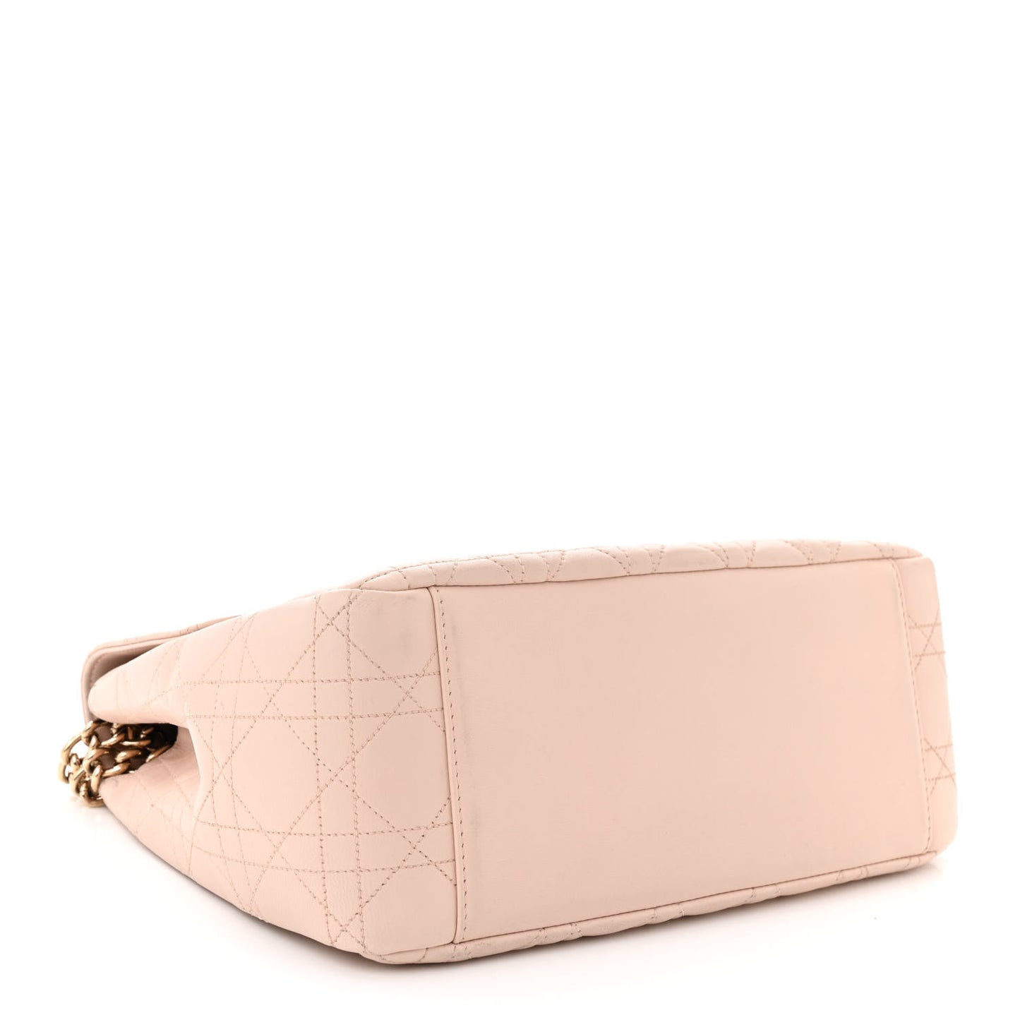 Lambskin Cannage Large Miss Dior Flap Rose Poudre