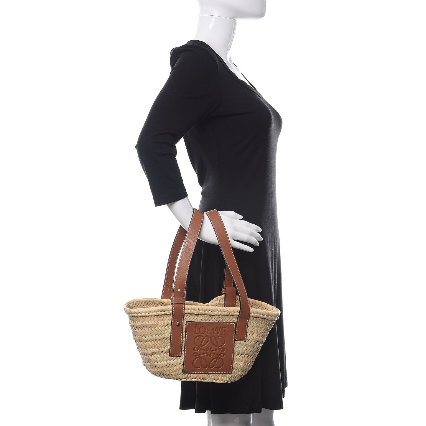 Raffia Small Basket Tote Bag Natural Tan