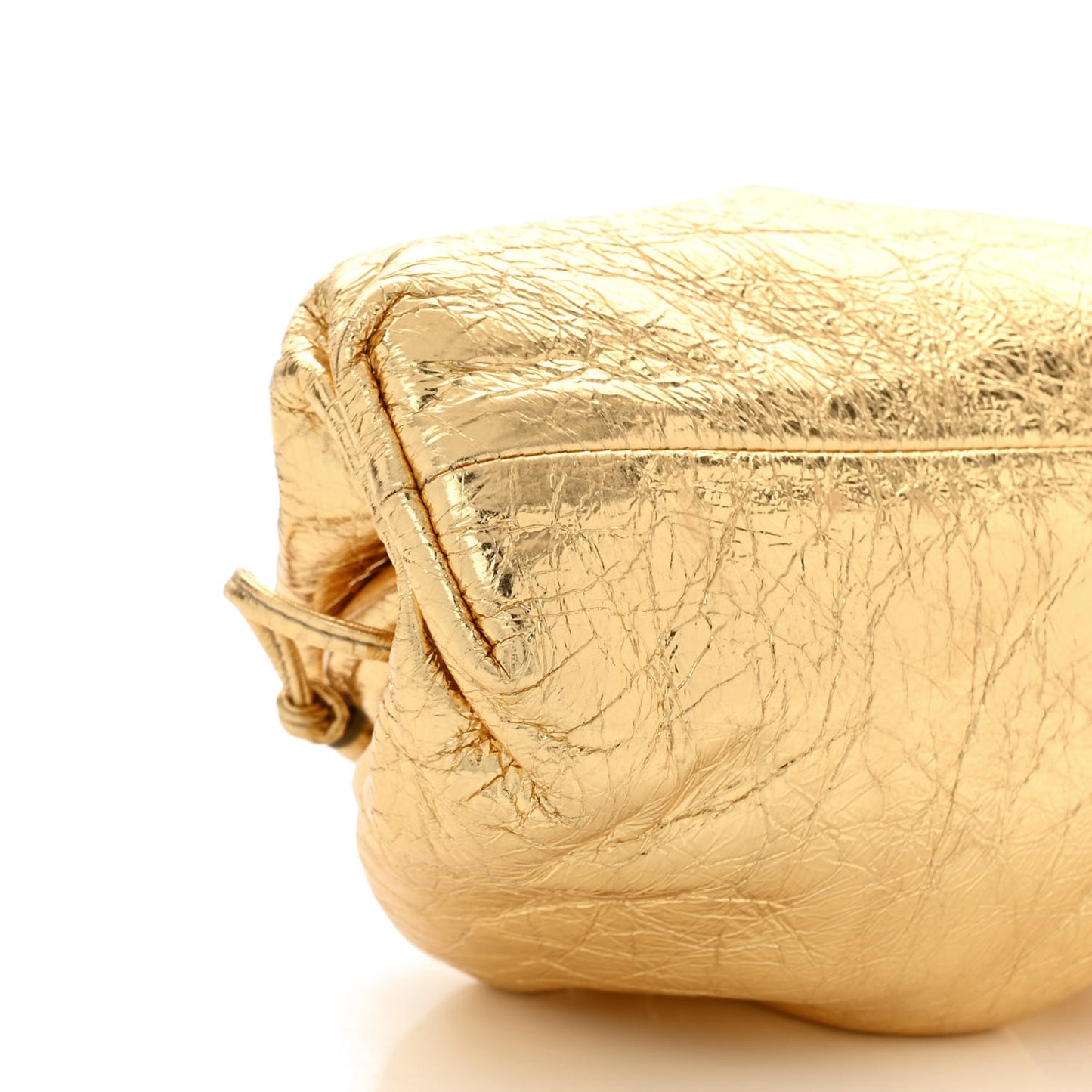 Metallic Crinkled Lambskin The Mini Pouch Oro